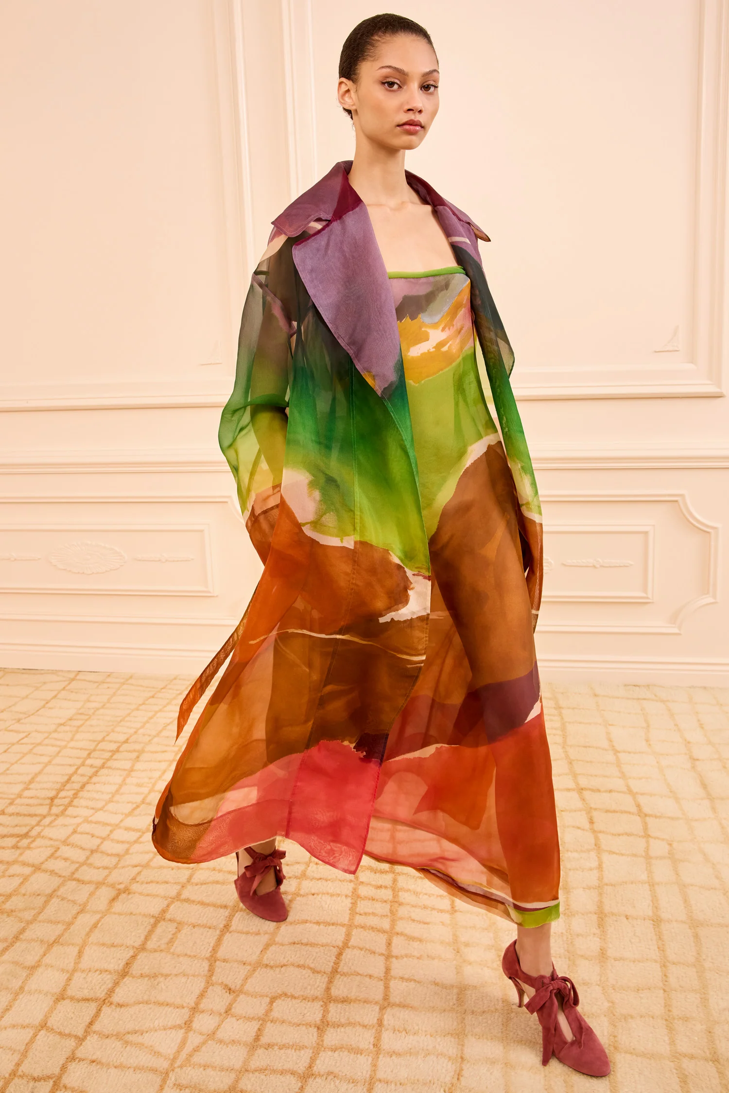 Novalie Organza Trench Coat - Nature Abhors A Vacuum - Image 3