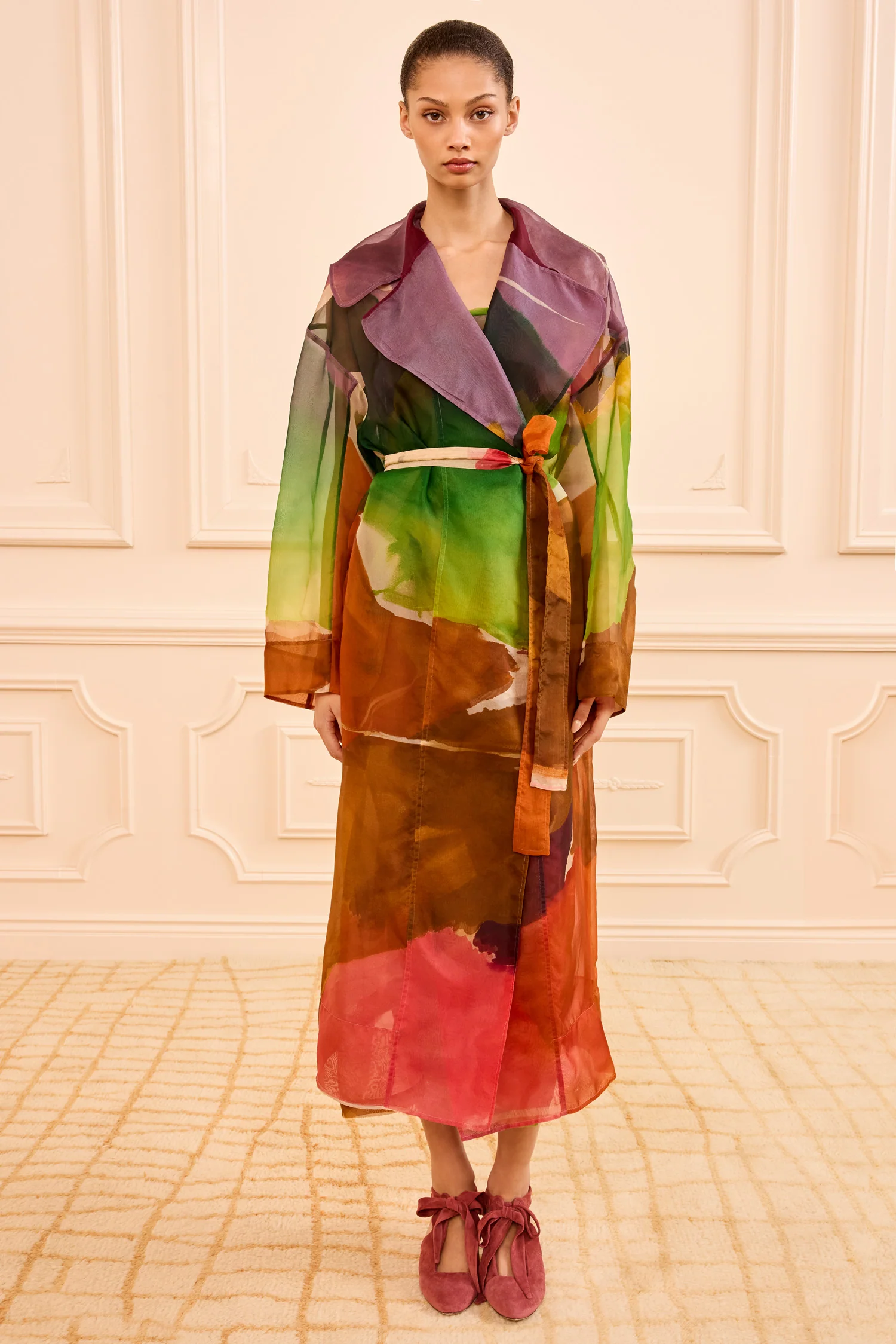 Novalie Organza Trench Coat - Nature Abhors A Vacuum - Image 4