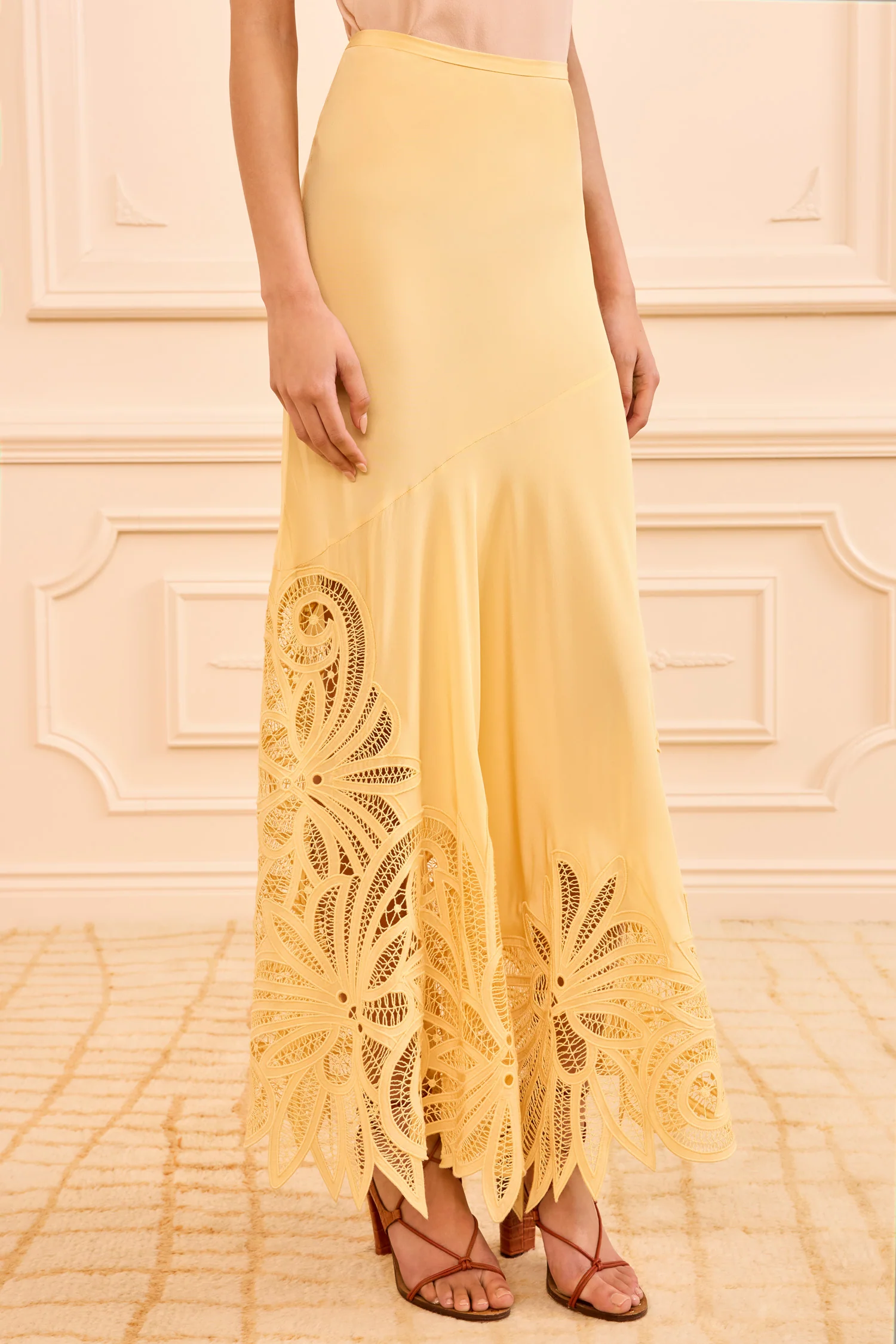 Oona Lace Applique Skirt - Dandelion - Image 2