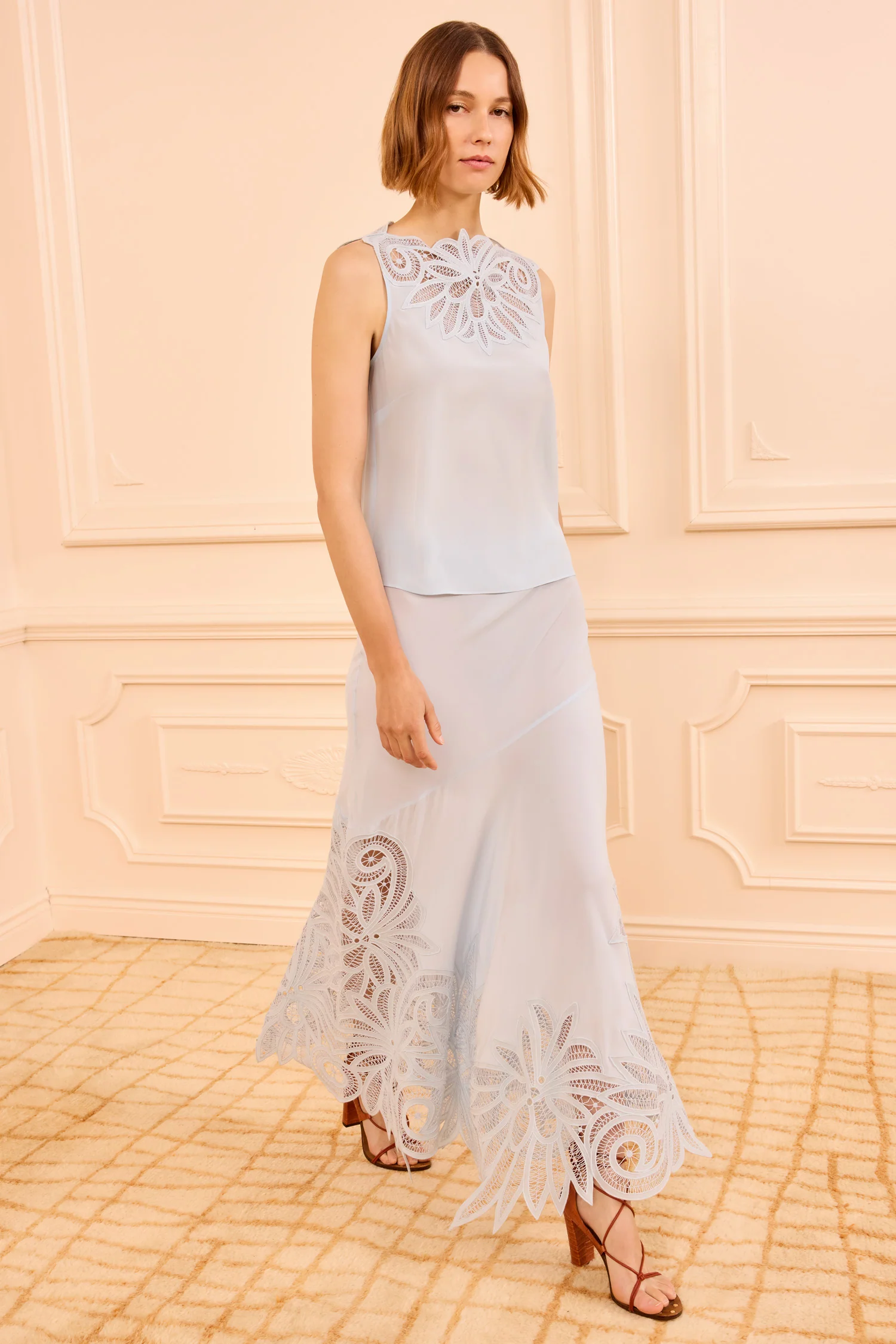 Oona Lace Applique Skirt - Adriatic - Image 3