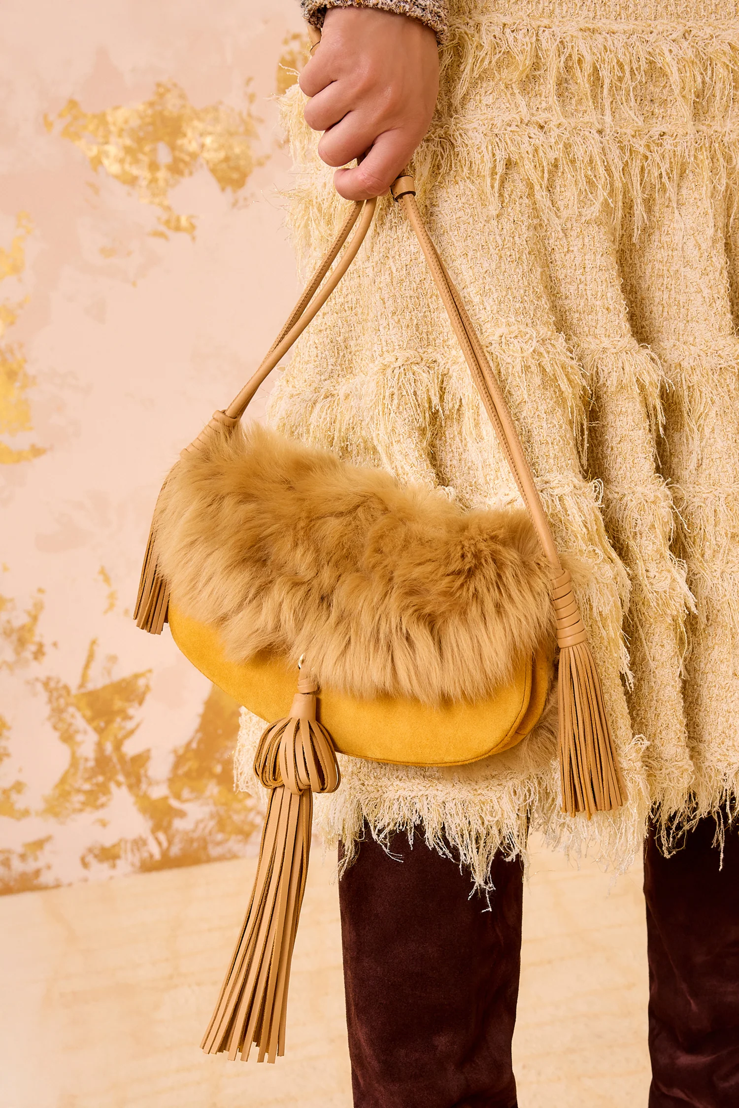 Paloma Tassel Flap Bag - Lotus - Image 5