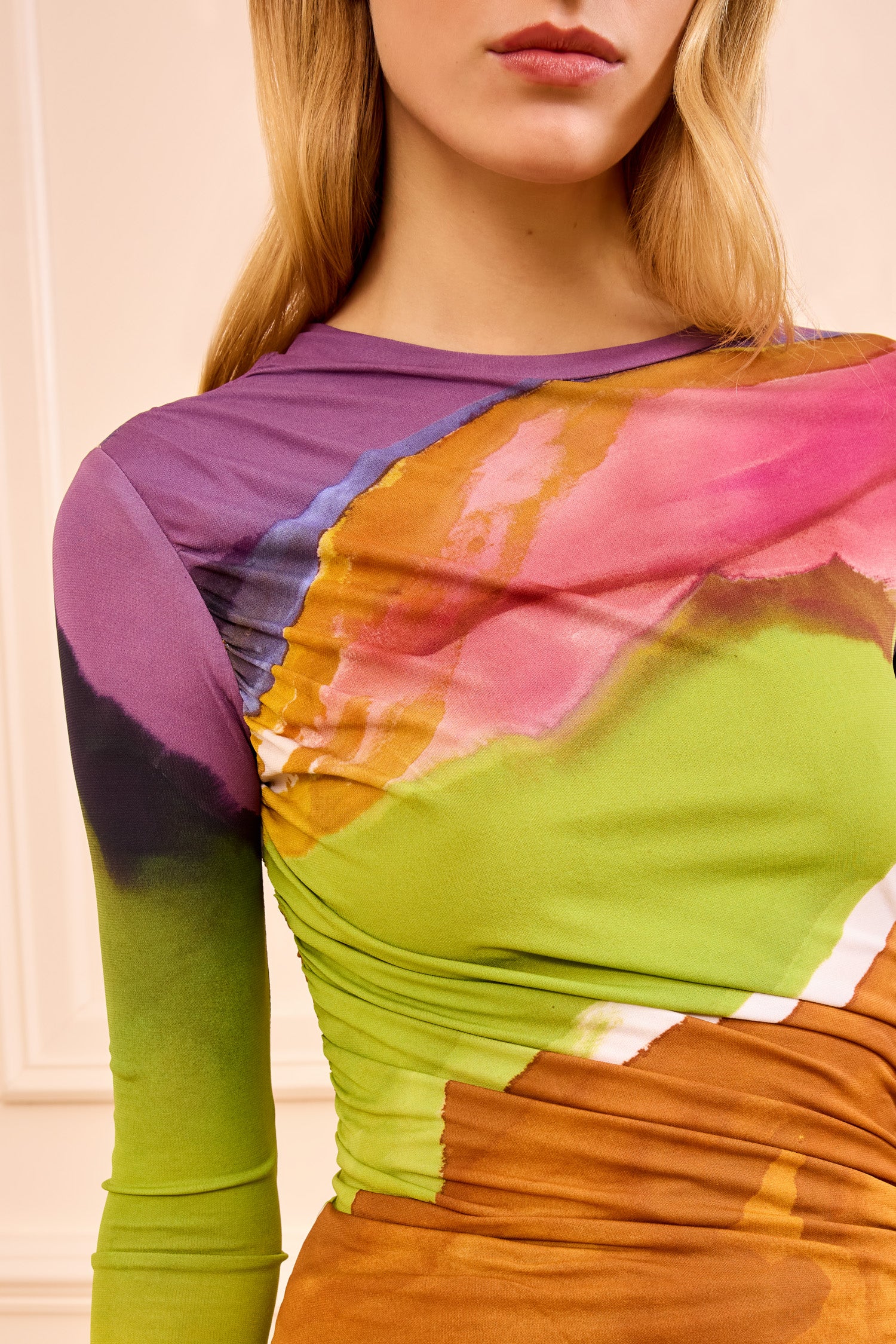 Paradis Ruched Jersey Top - Nature Abhors A Vacuum - Image 2