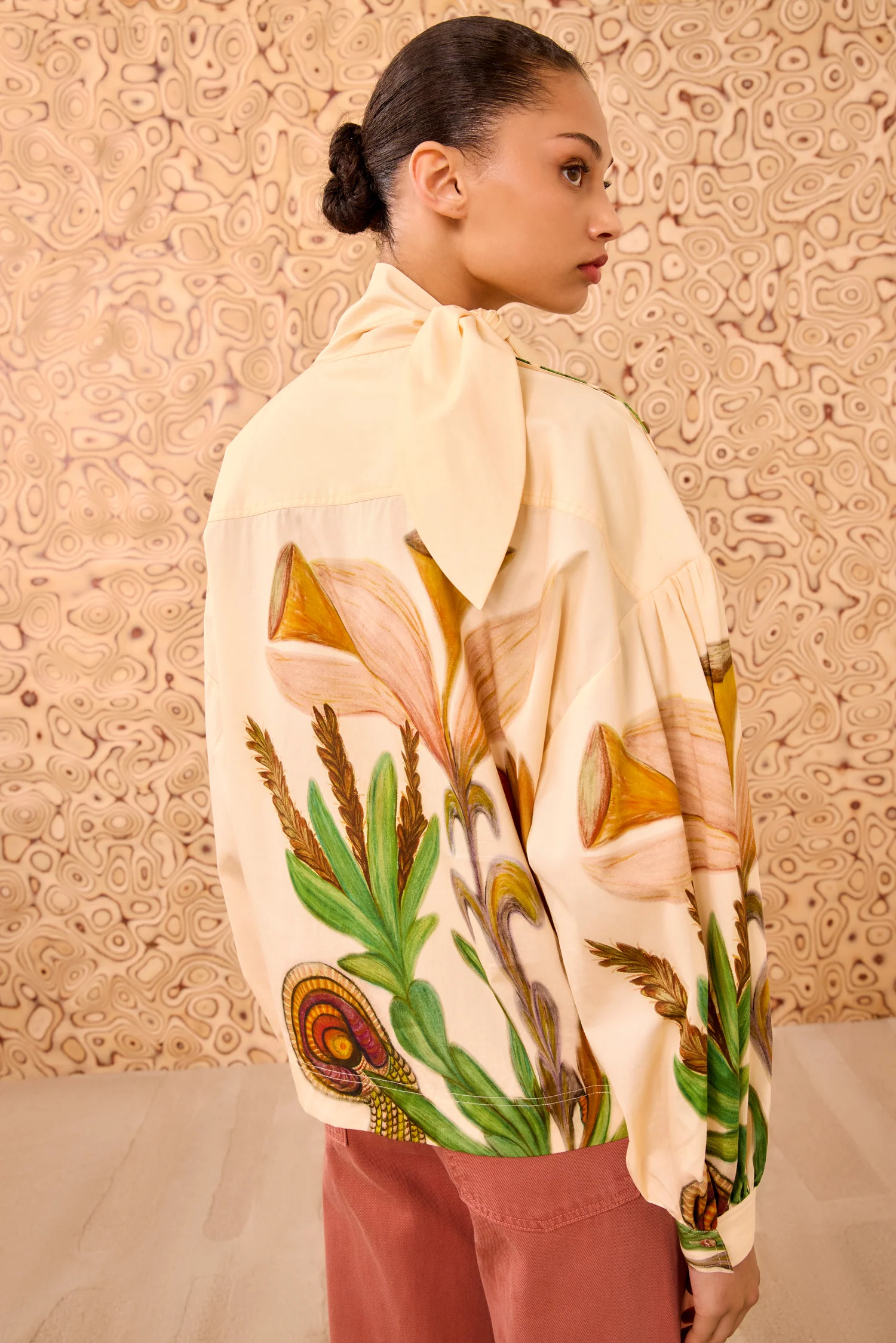 Pastel Tie Neck Blouse - Inner Nature - Image 5