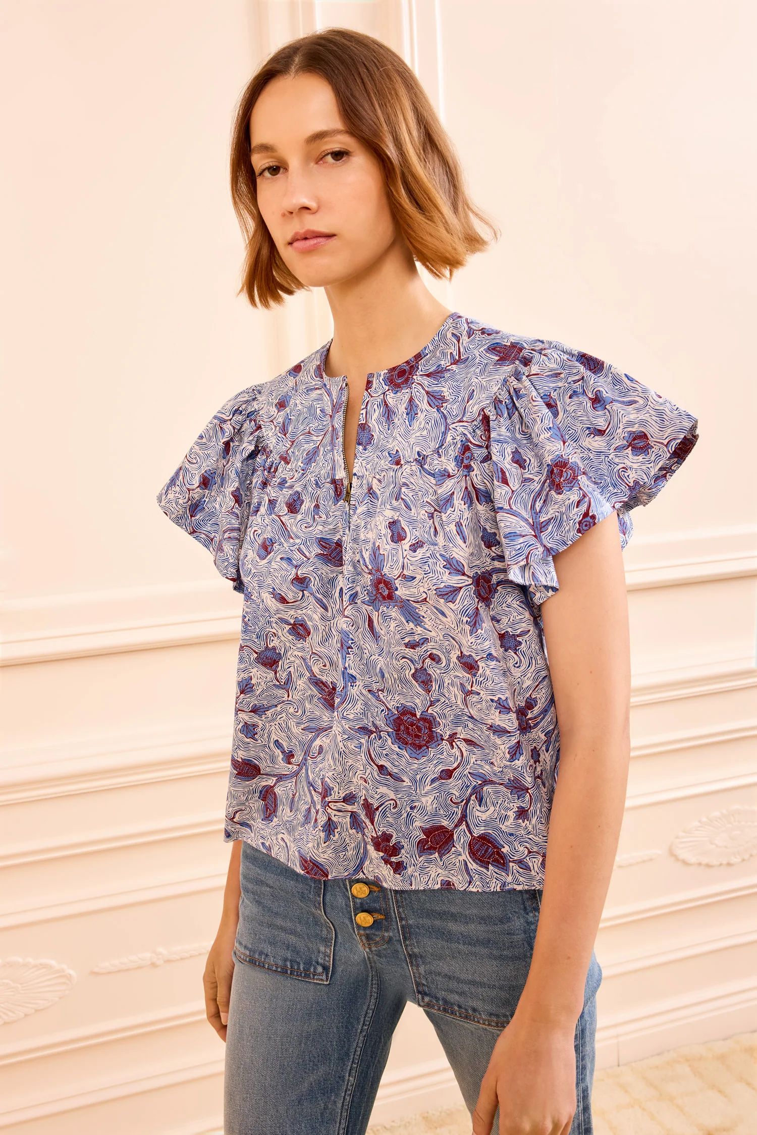 Perline Cotton Blouse - Gardenia - Image 3