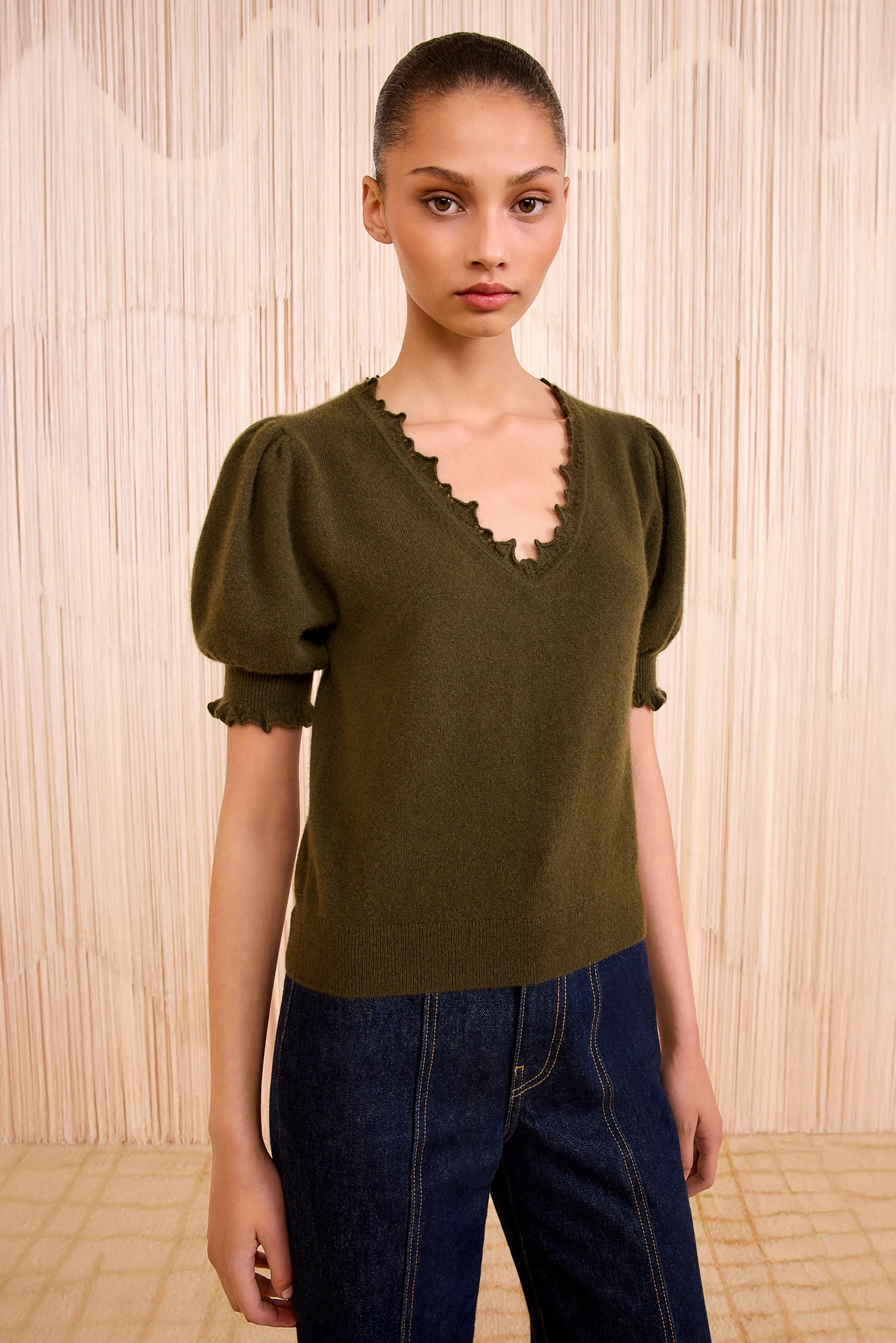 Polline Short Sleeve Top - Hunter