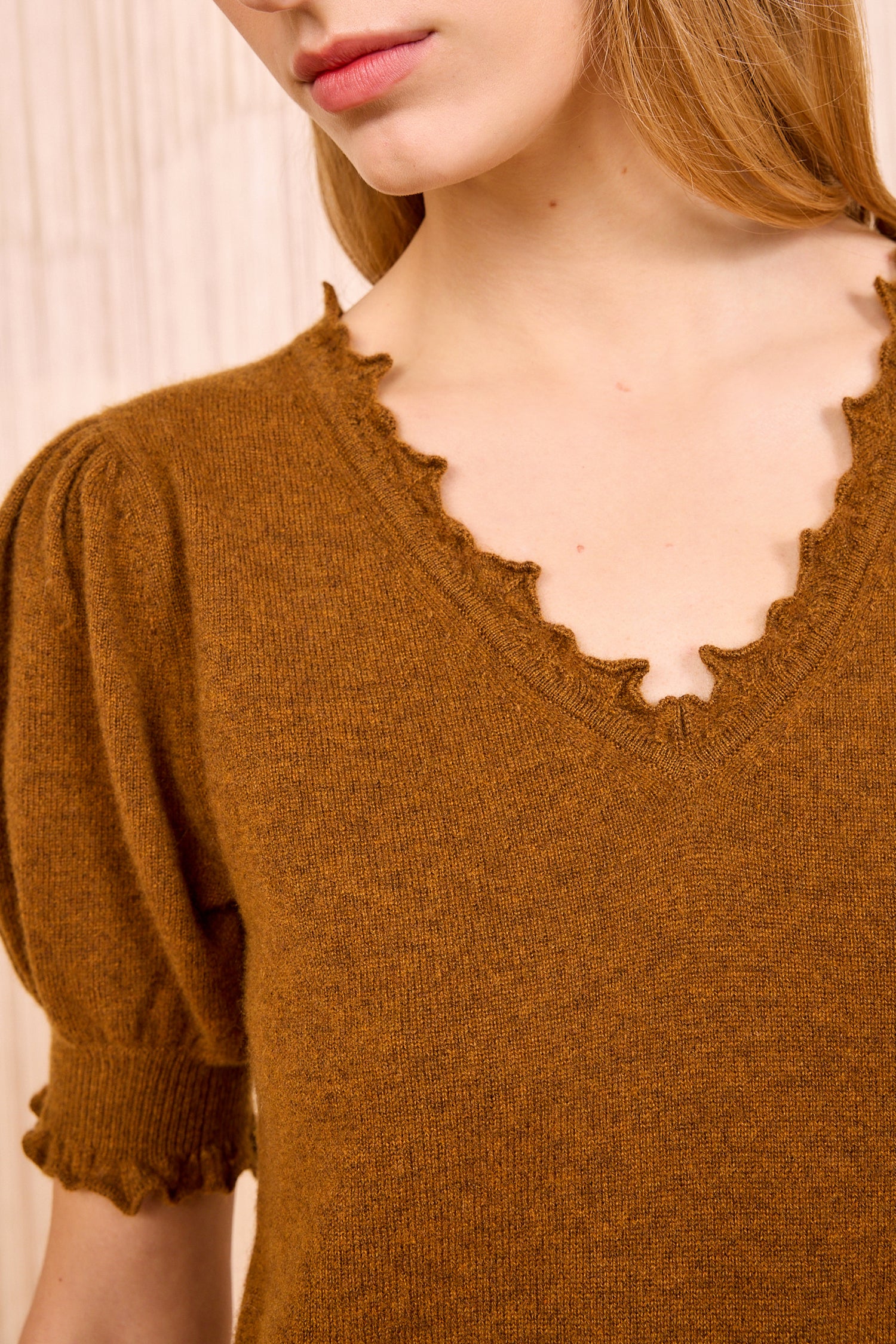 Polline Short Sleeve Top - Umber - Image 2