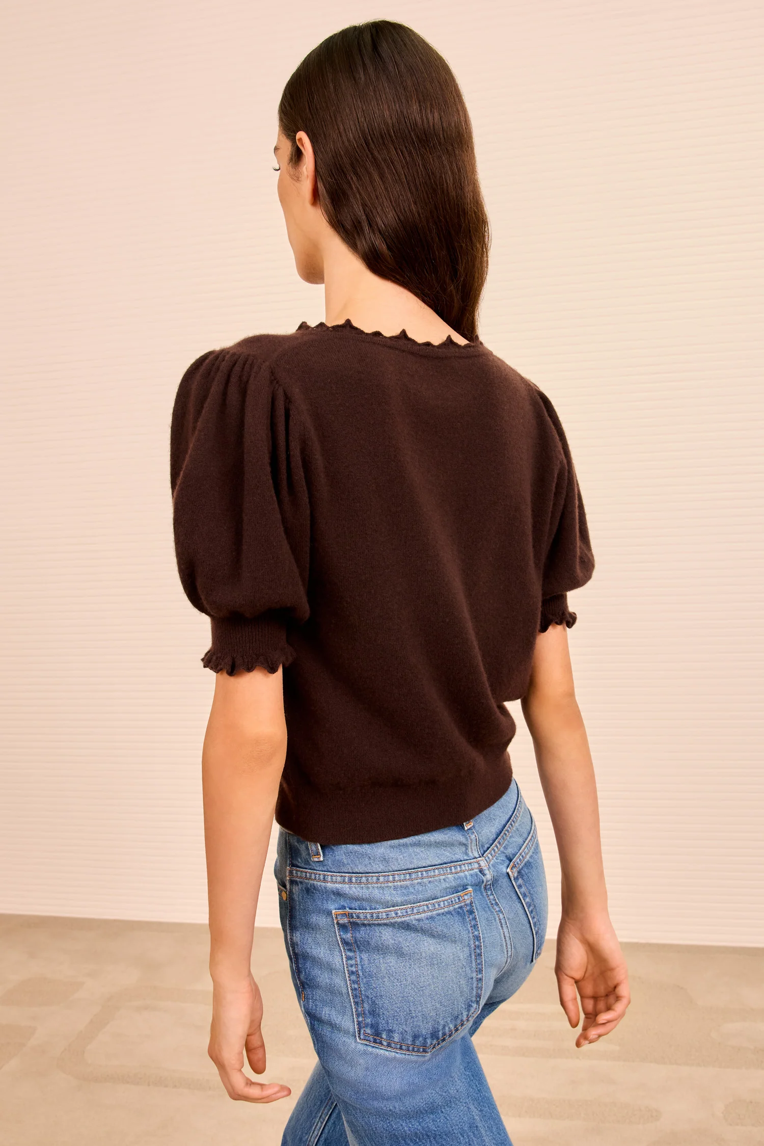 Polline Short Sleeve Top - Wenge - Image 4