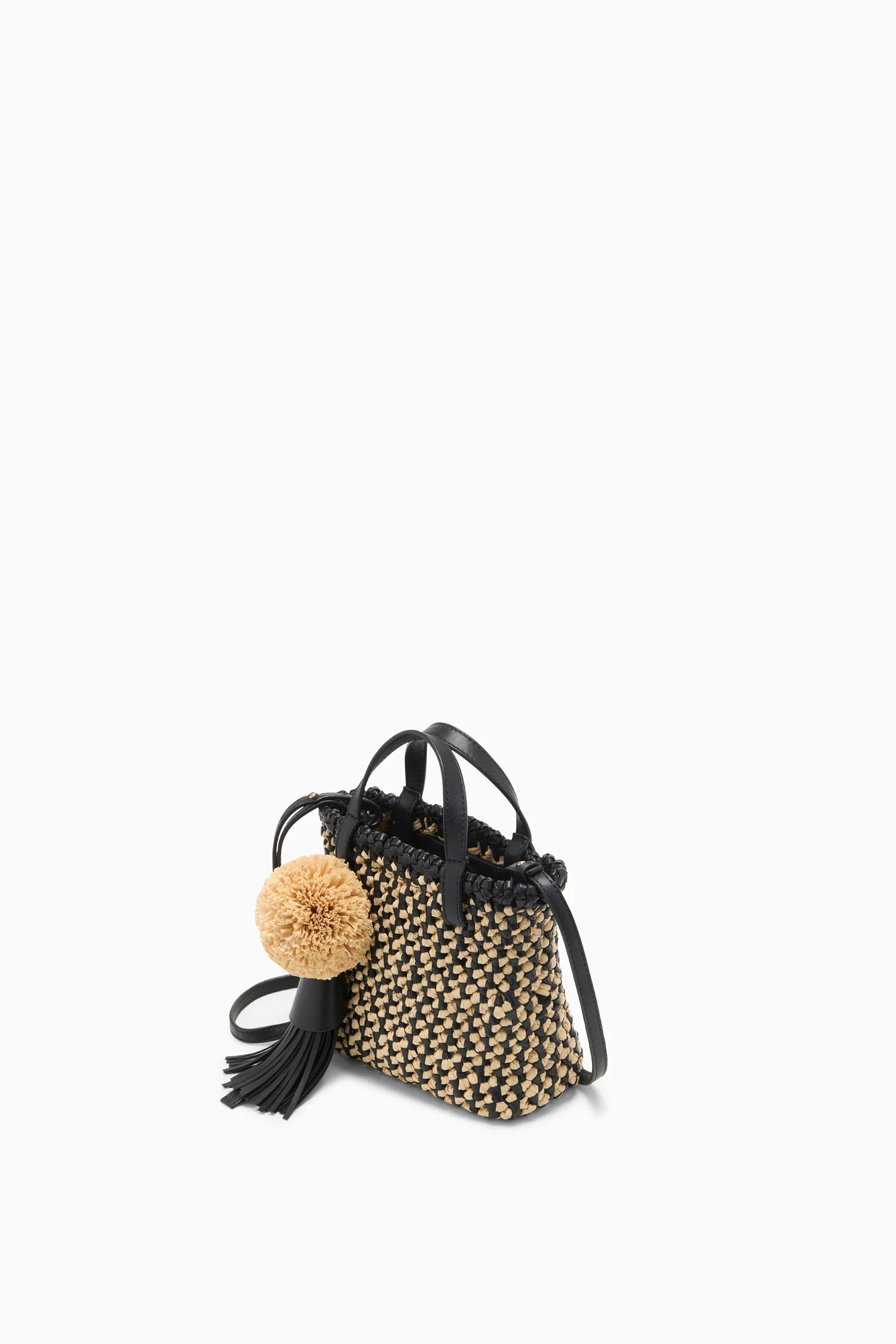 Raffia Mini Crossbody - Noir Natural - Image 2