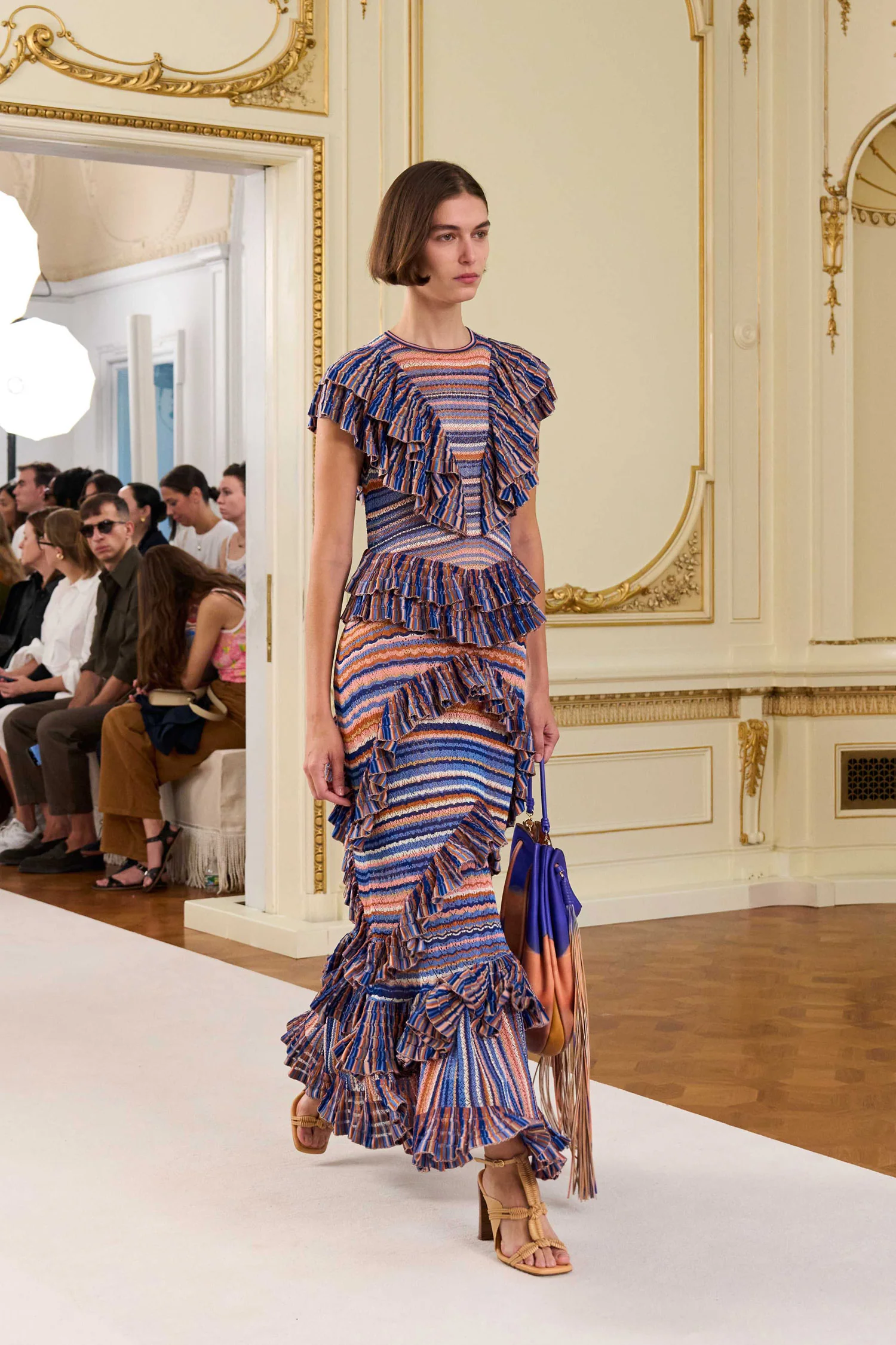 Raina Ruffle Knit Dress - Sunset - Image 6