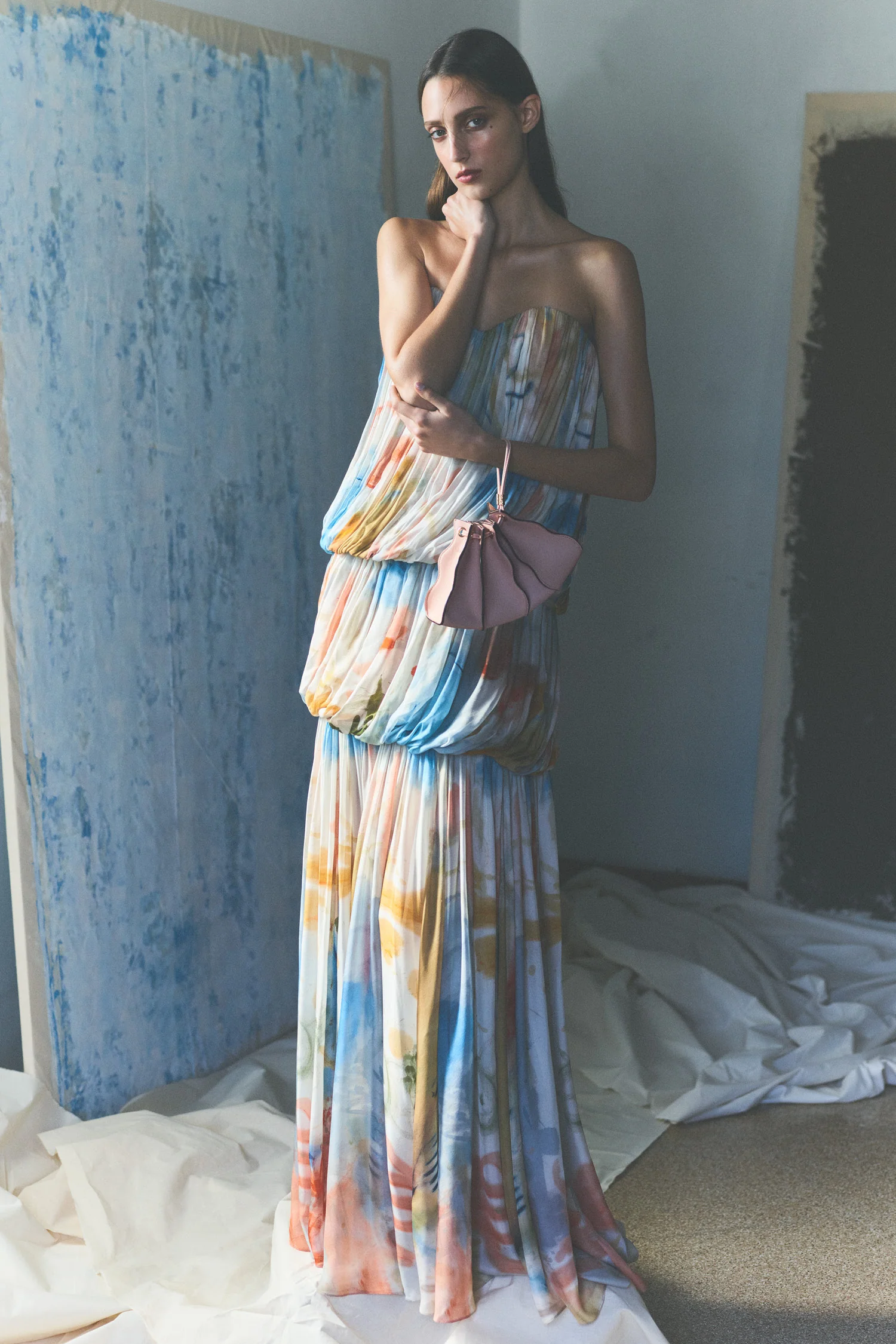 Reverie Strapless Silk Gown - Western Dream