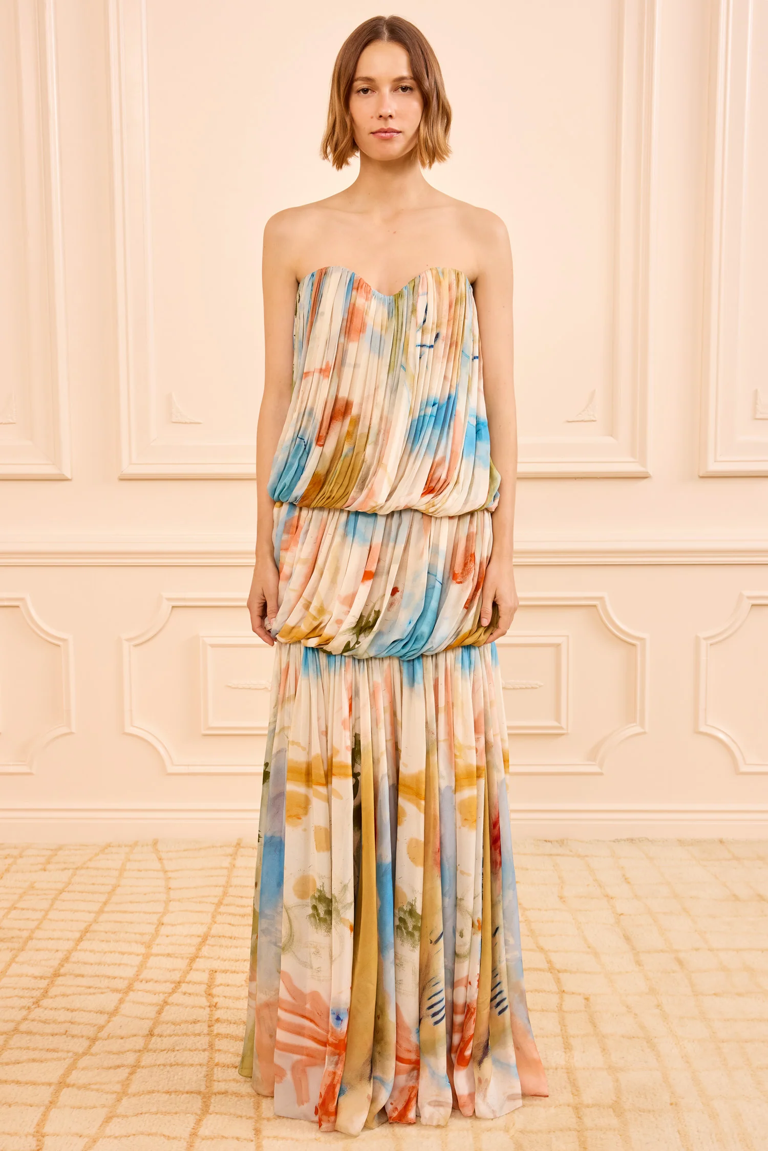 Reverie Strapless Silk Gown - Western Dream - Image 4