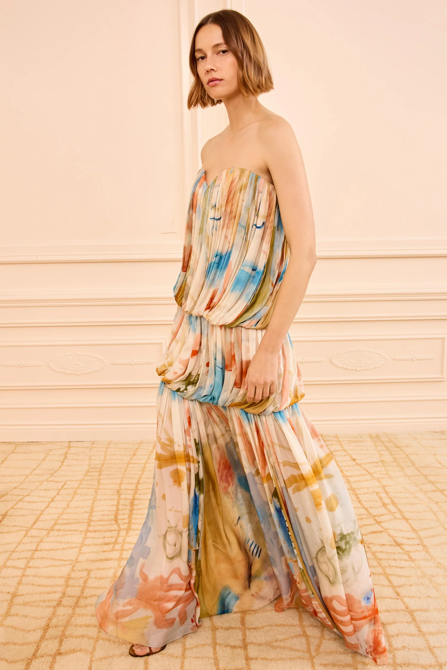 Reverie Strapless Silk Gown - Western Dream - Image 5