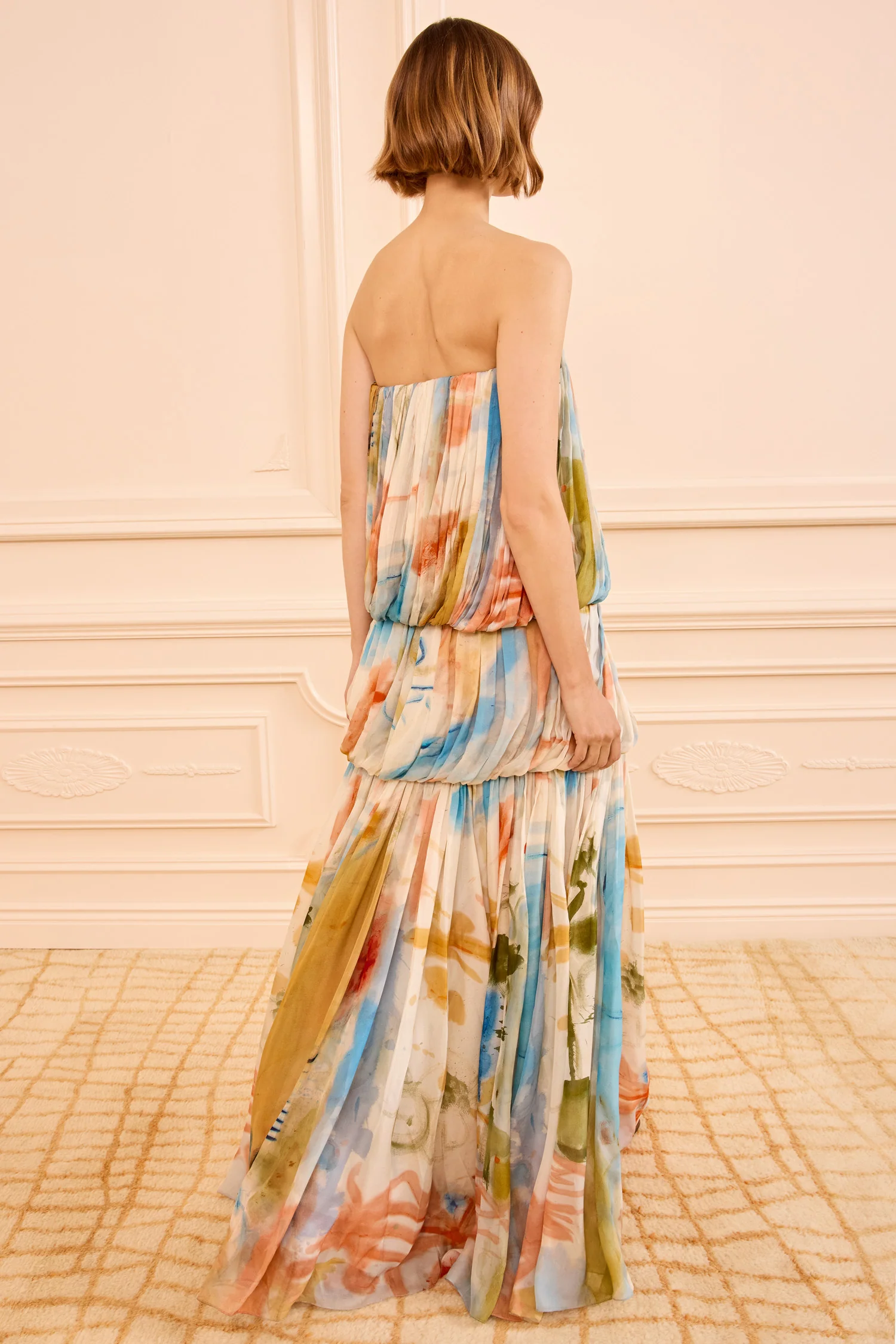 Reverie Strapless Silk Gown - Western Dream - Image 6
