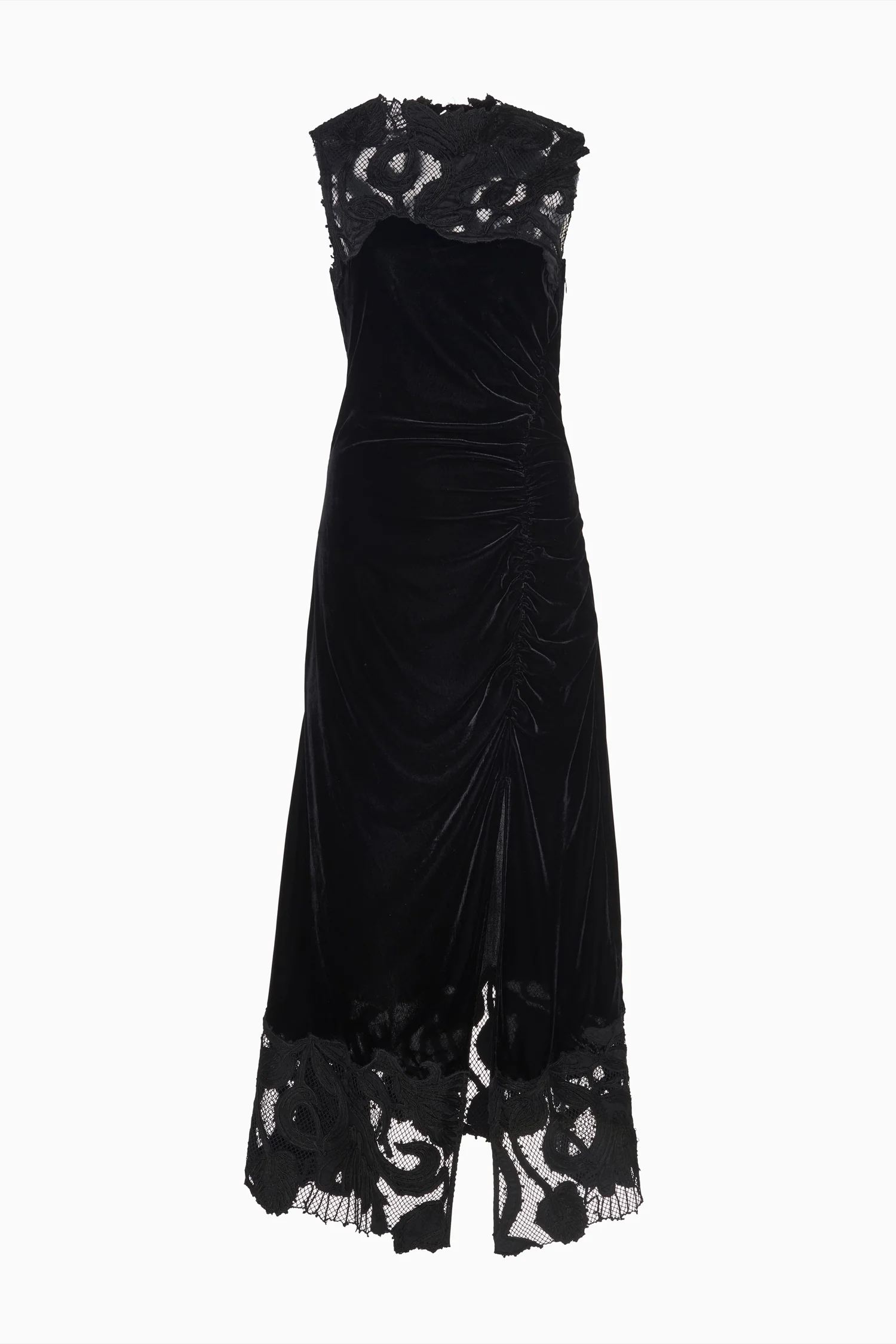 Rosaria Embroidered Ruched Dress - Noir - Image 6