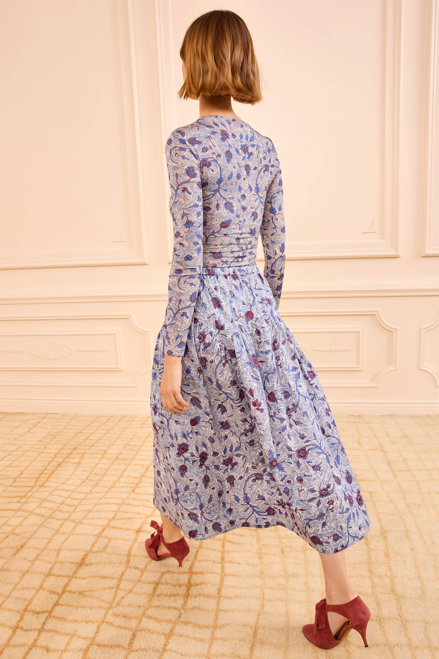 Rosen Cotton Midi Skirt - Gardenia - Image 4