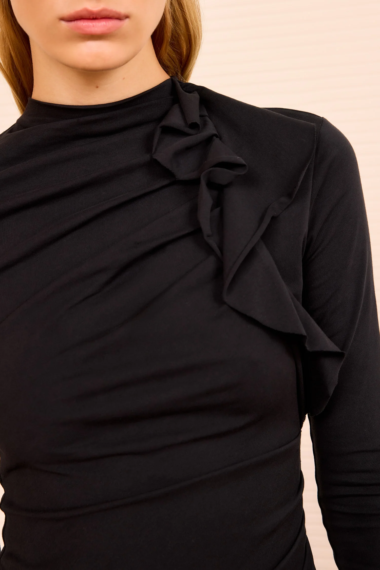Safi Long Sleeve Dress - Noir - Image 2