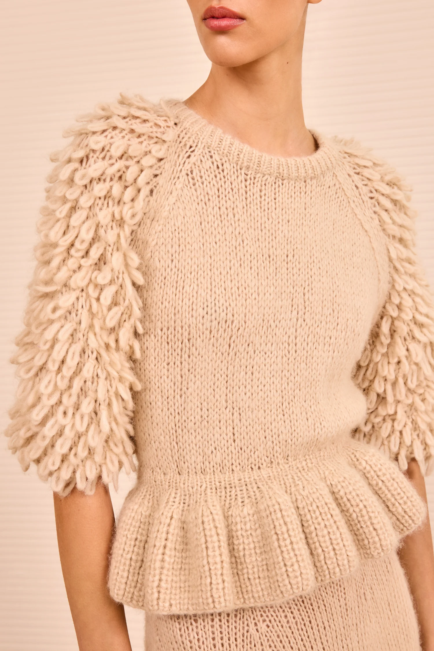 Selene Peplum Pullover - Alabaster - Image 2