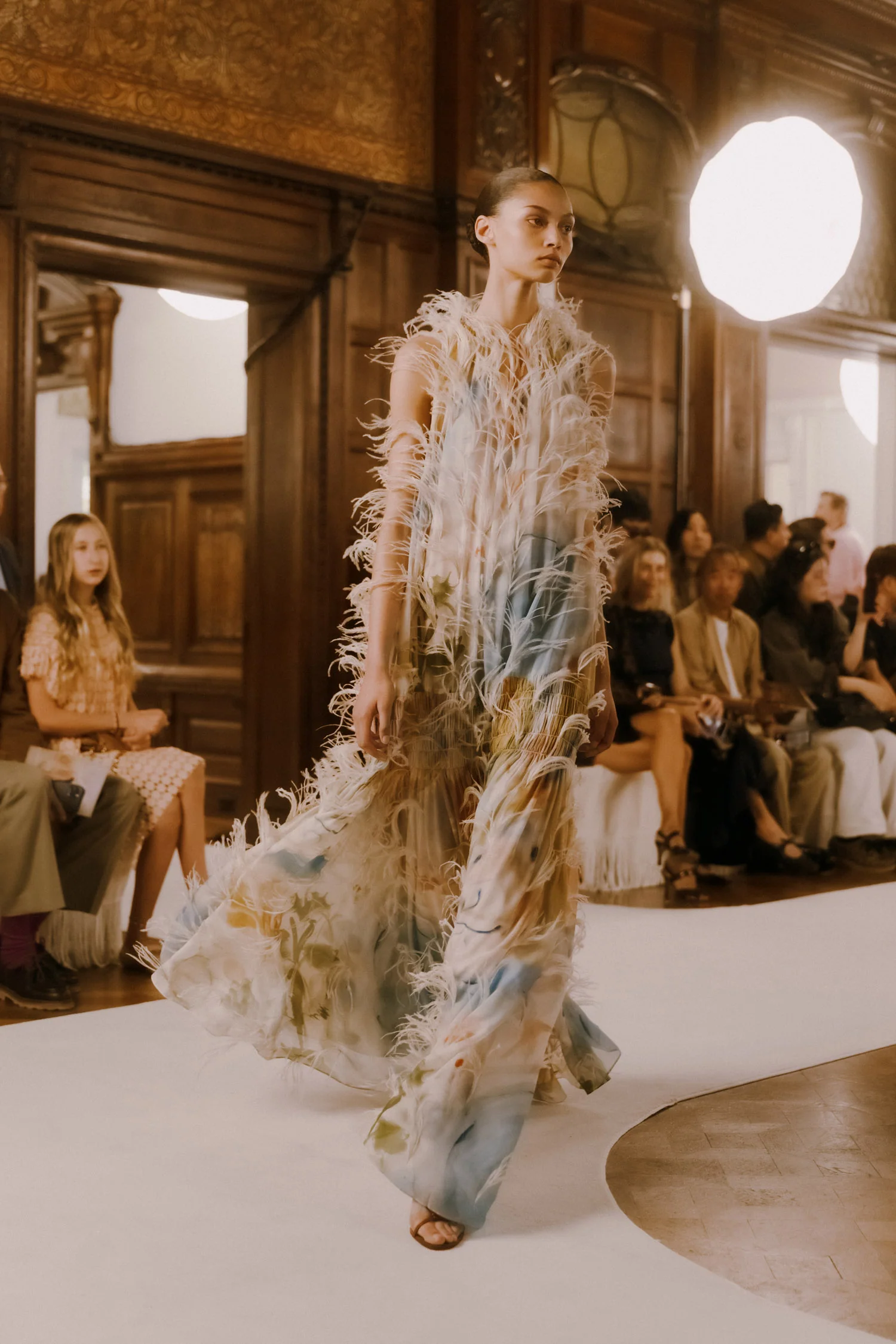 Gossamer Gown with Feather Embroidery - Western Dream - Image 10