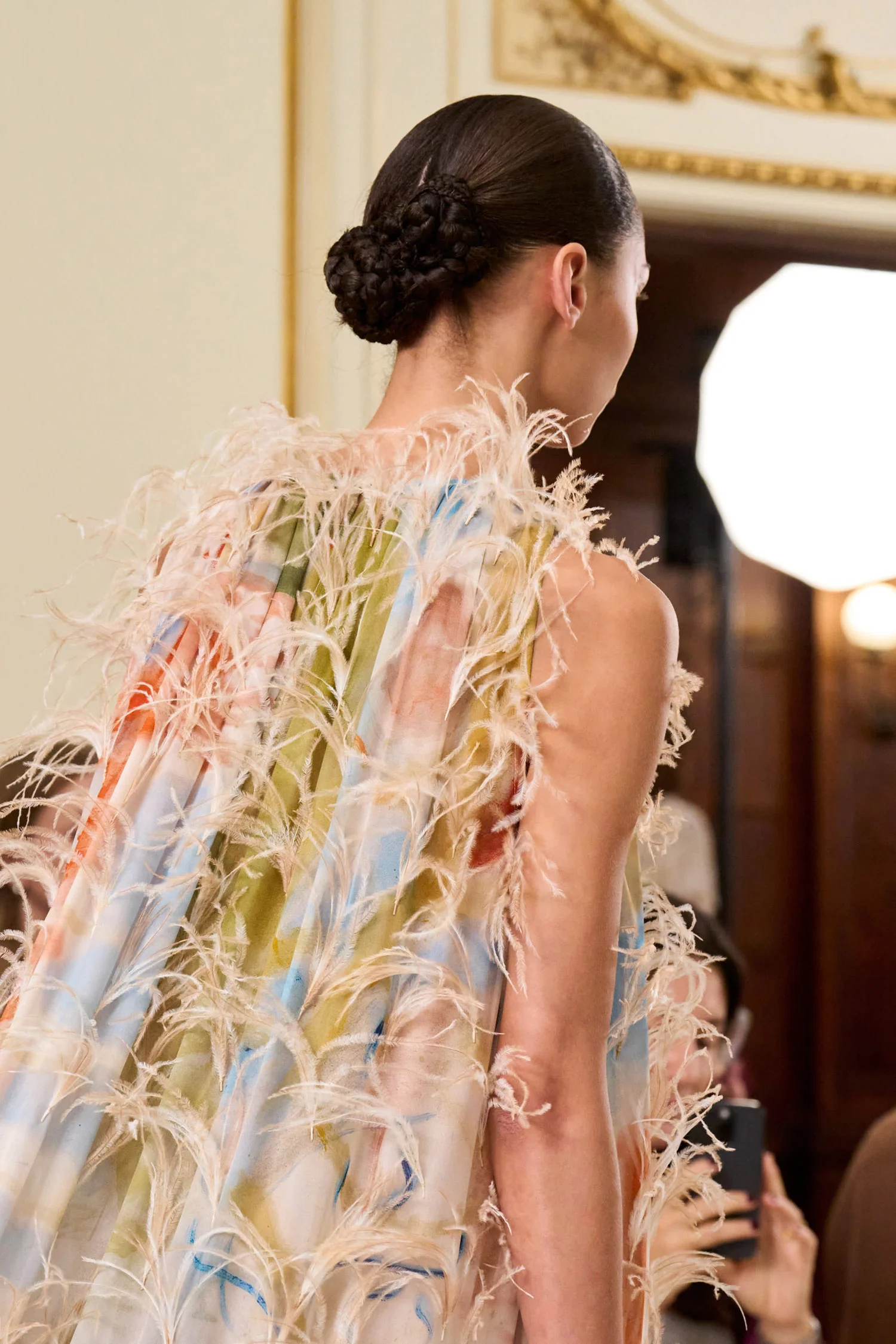 Gossamer Gown with Feather Embroidery - Western Dream - Image 8