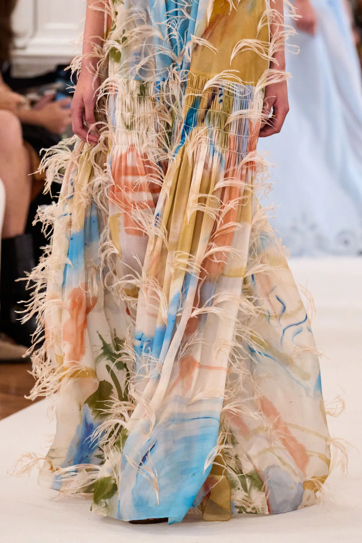 Gossamer Gown with Feather Embroidery - Western Dream - Image 9