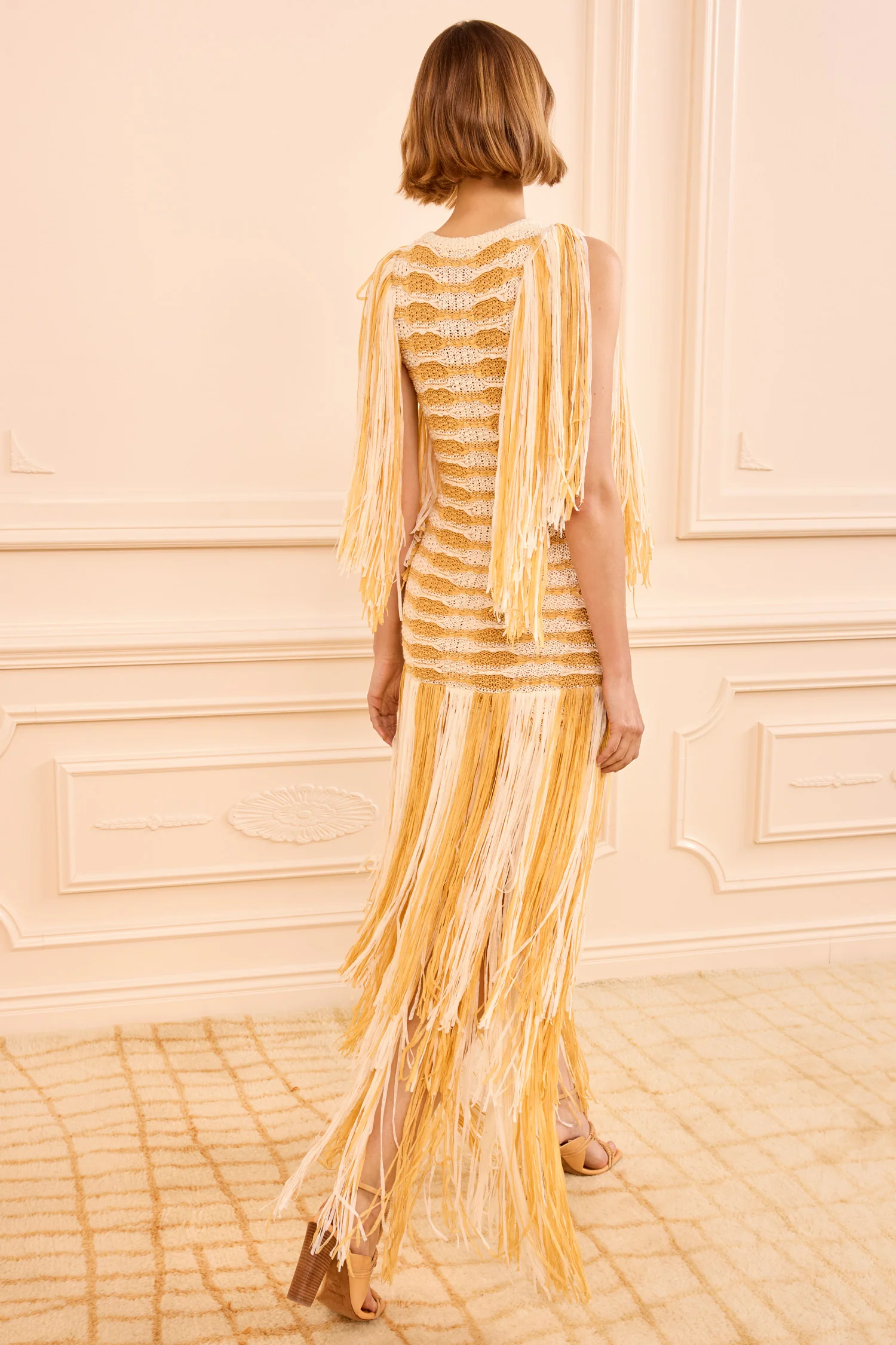 Silvia Fringe Knit Dress - Beach - Image 4