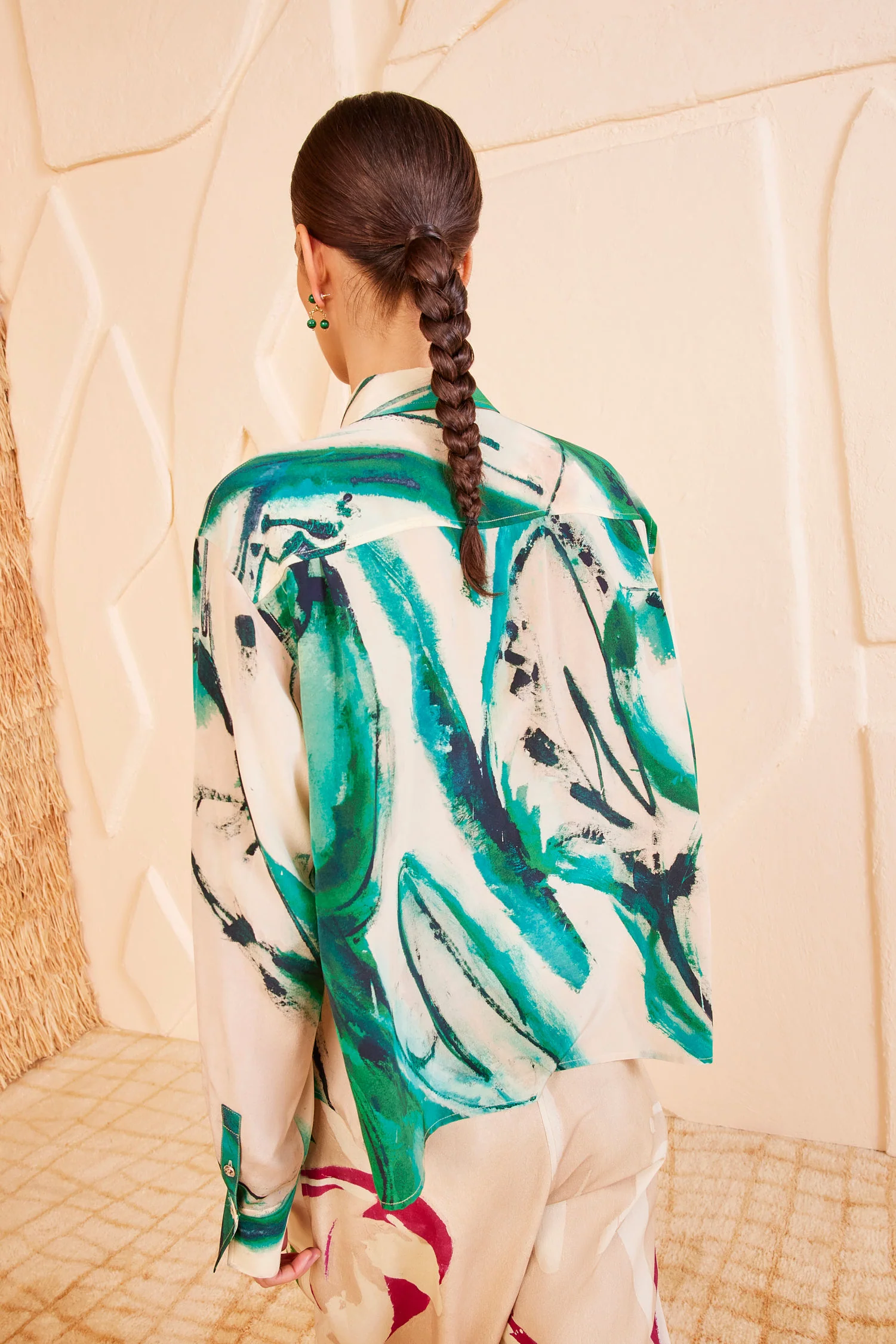 Study Blouse - Portrait In Green - Image 4