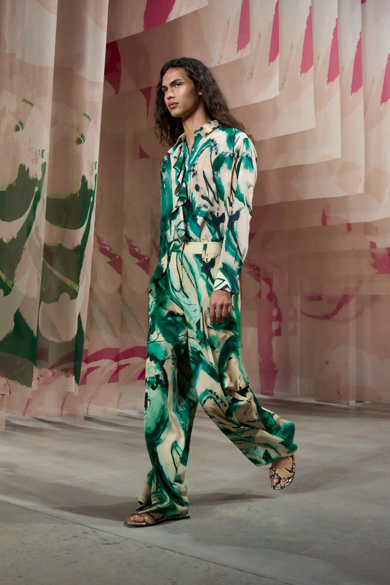 Study Blouse - Portrait In Green - Image 5