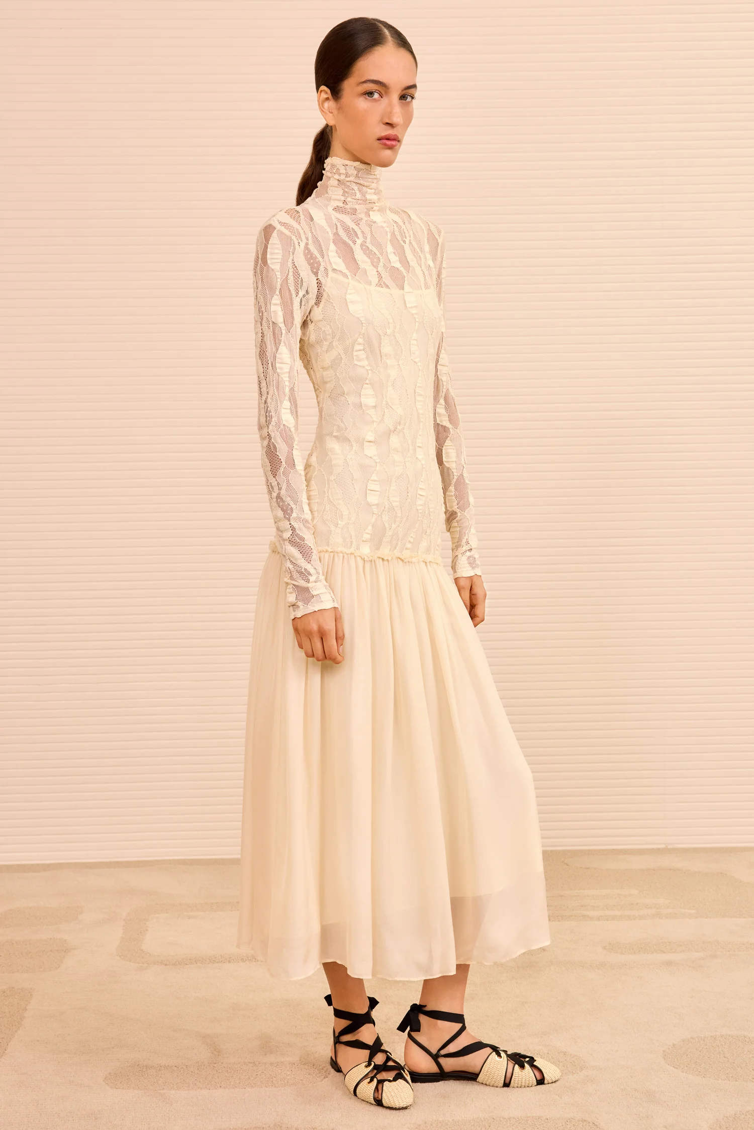 Sybil Drop Waist Dress - Cowrie - Image 4