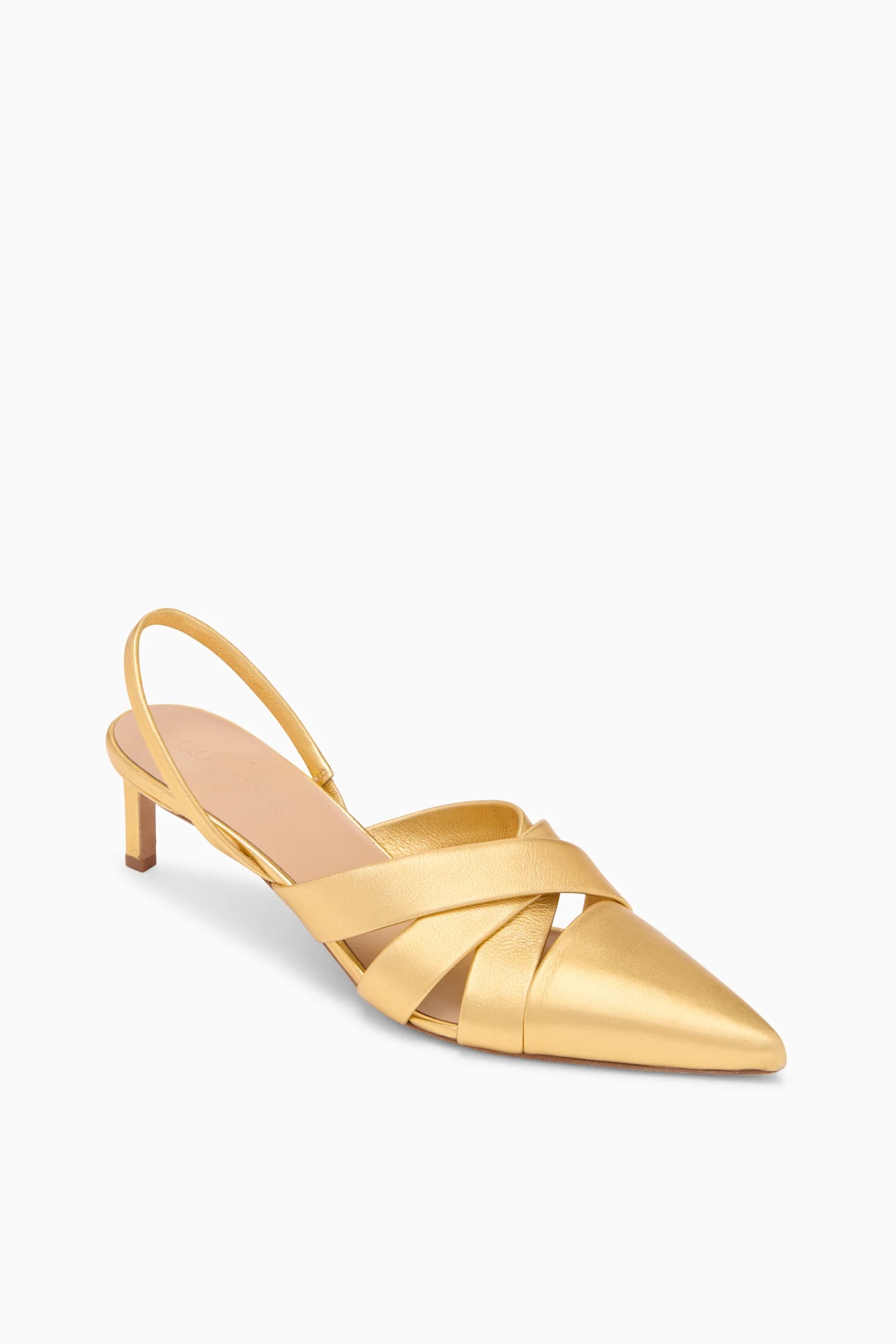 Tahlia Woven Kitten Heel - Gold - Image 3