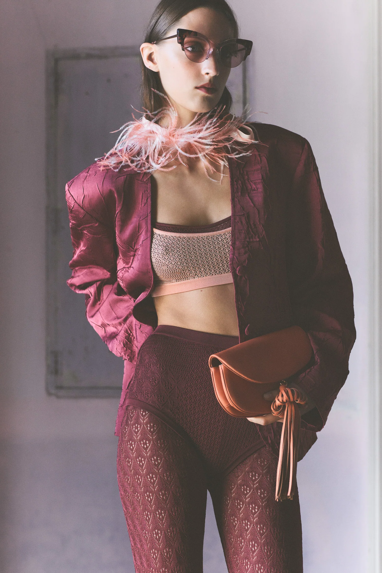 Tara Knit Bralette - Peony - Image 8