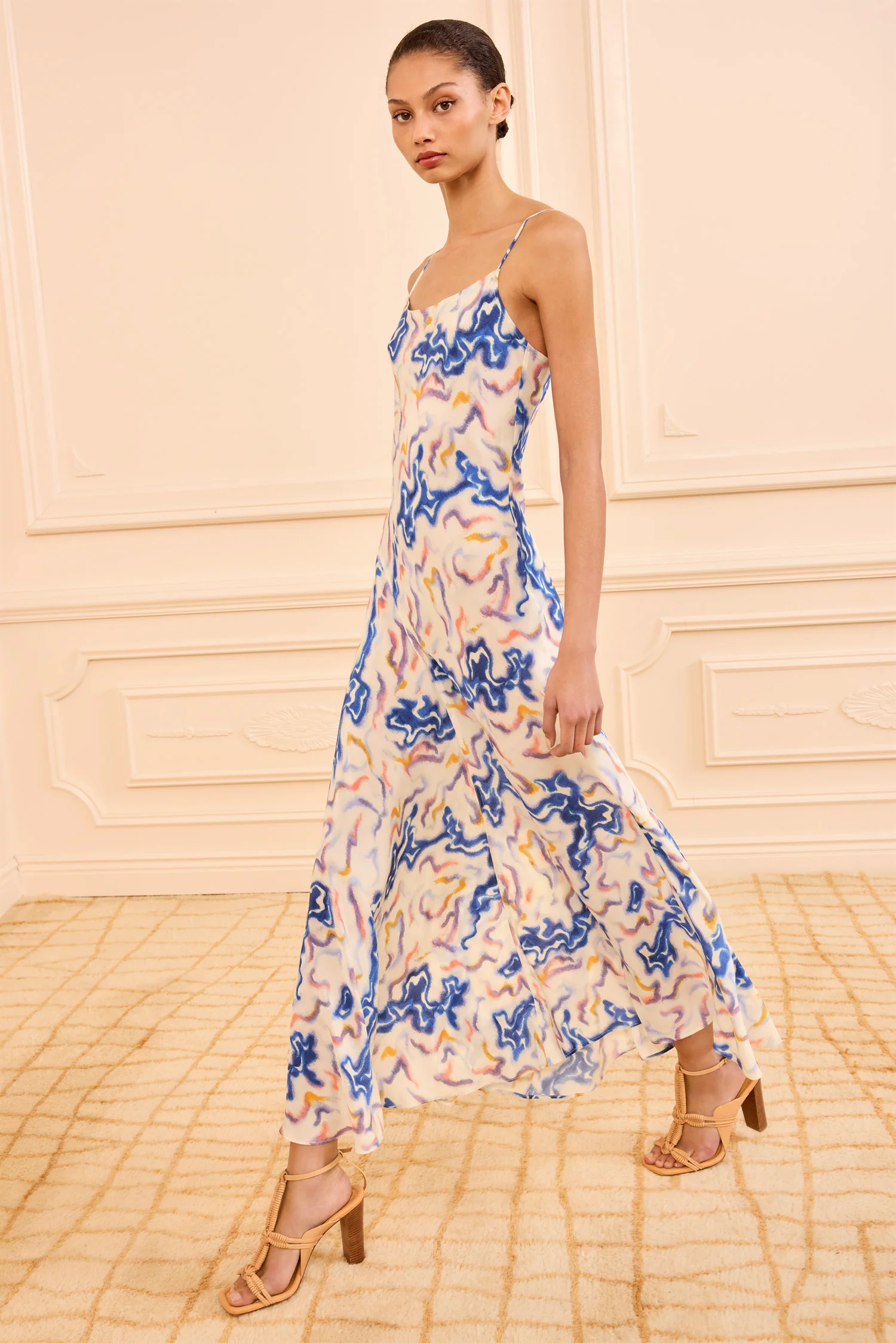 Thais Bias Silk Dress - Prism
