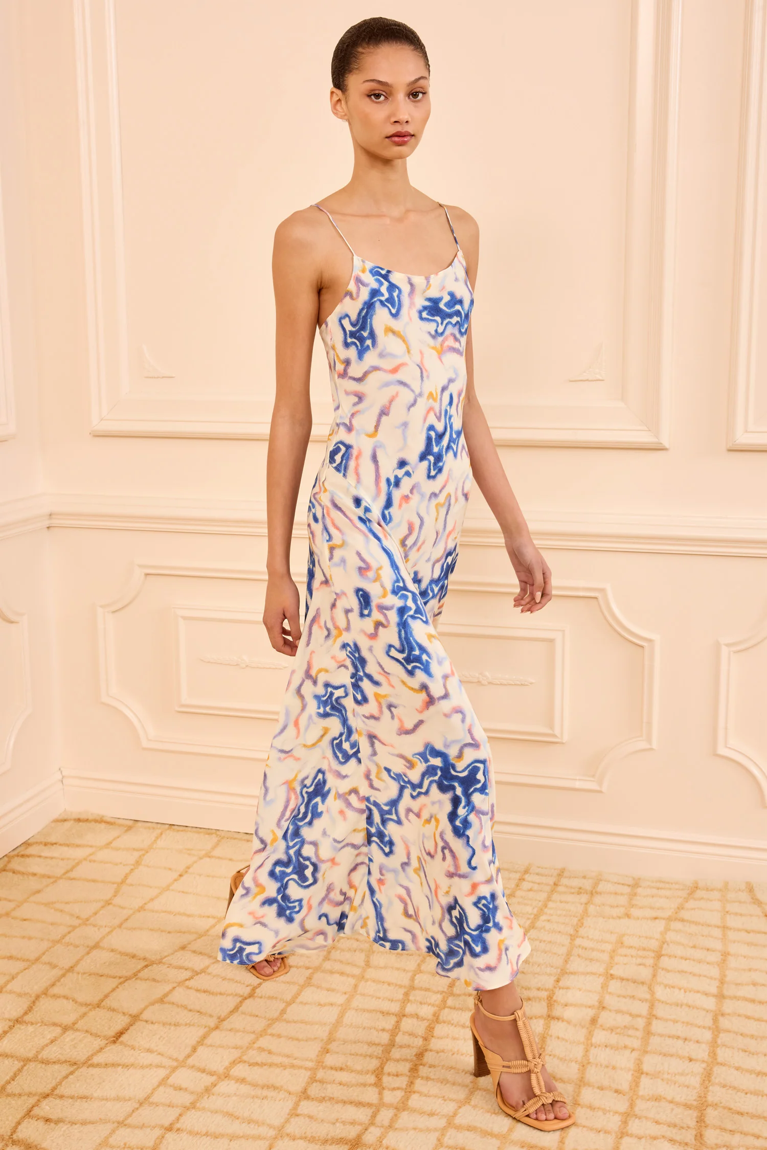 Thais Bias Silk Dress - Prism - Image 3