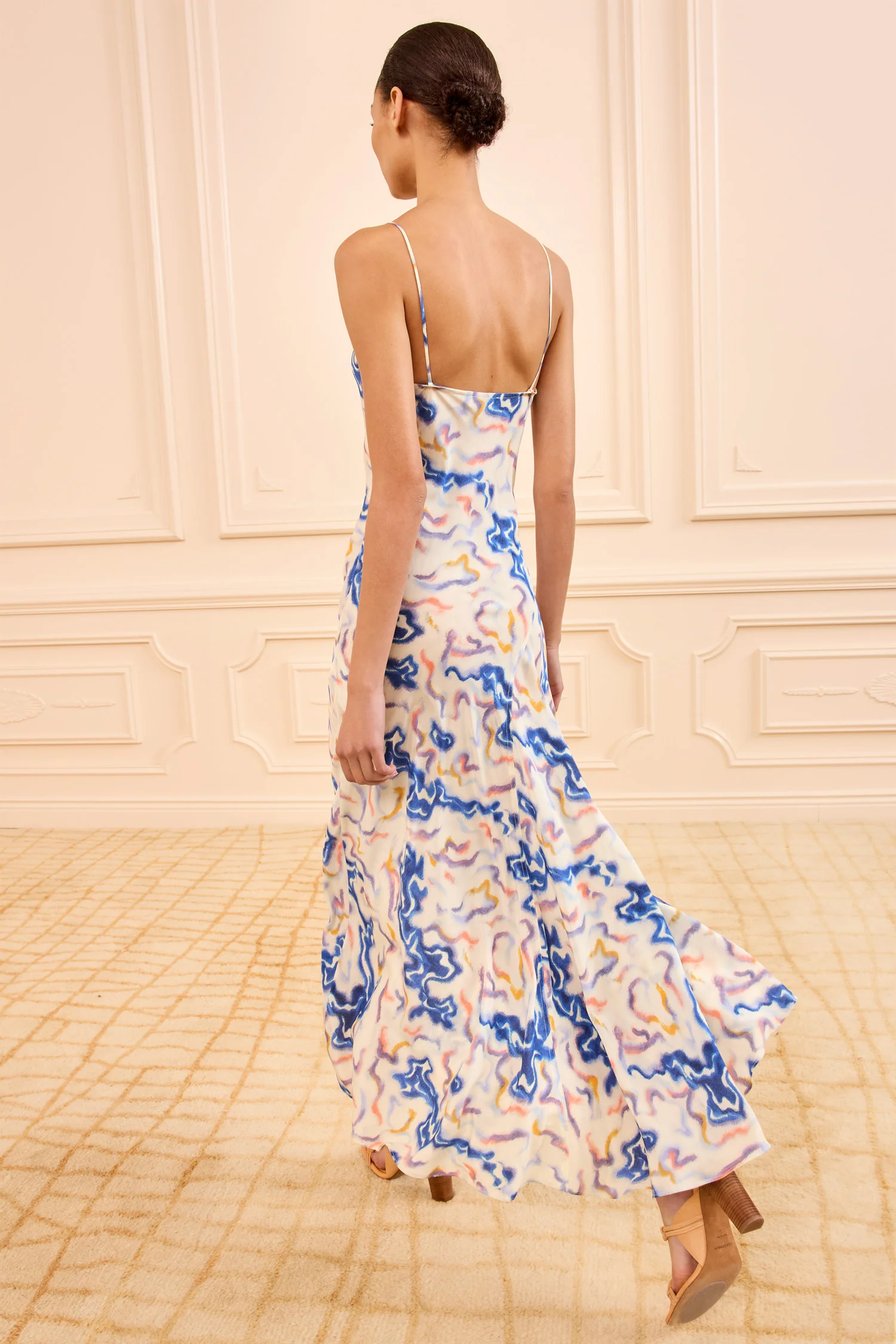 Thais Bias Silk Dress - Prism - Image 4