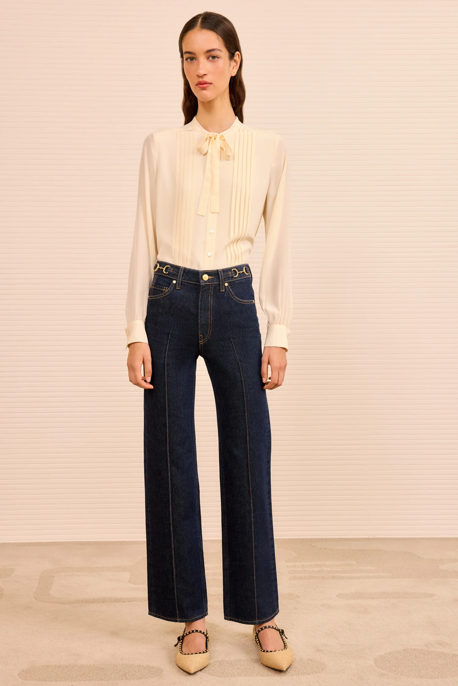 The Agatha Straight Leg Pintuck Jean - Tigris - Image 2