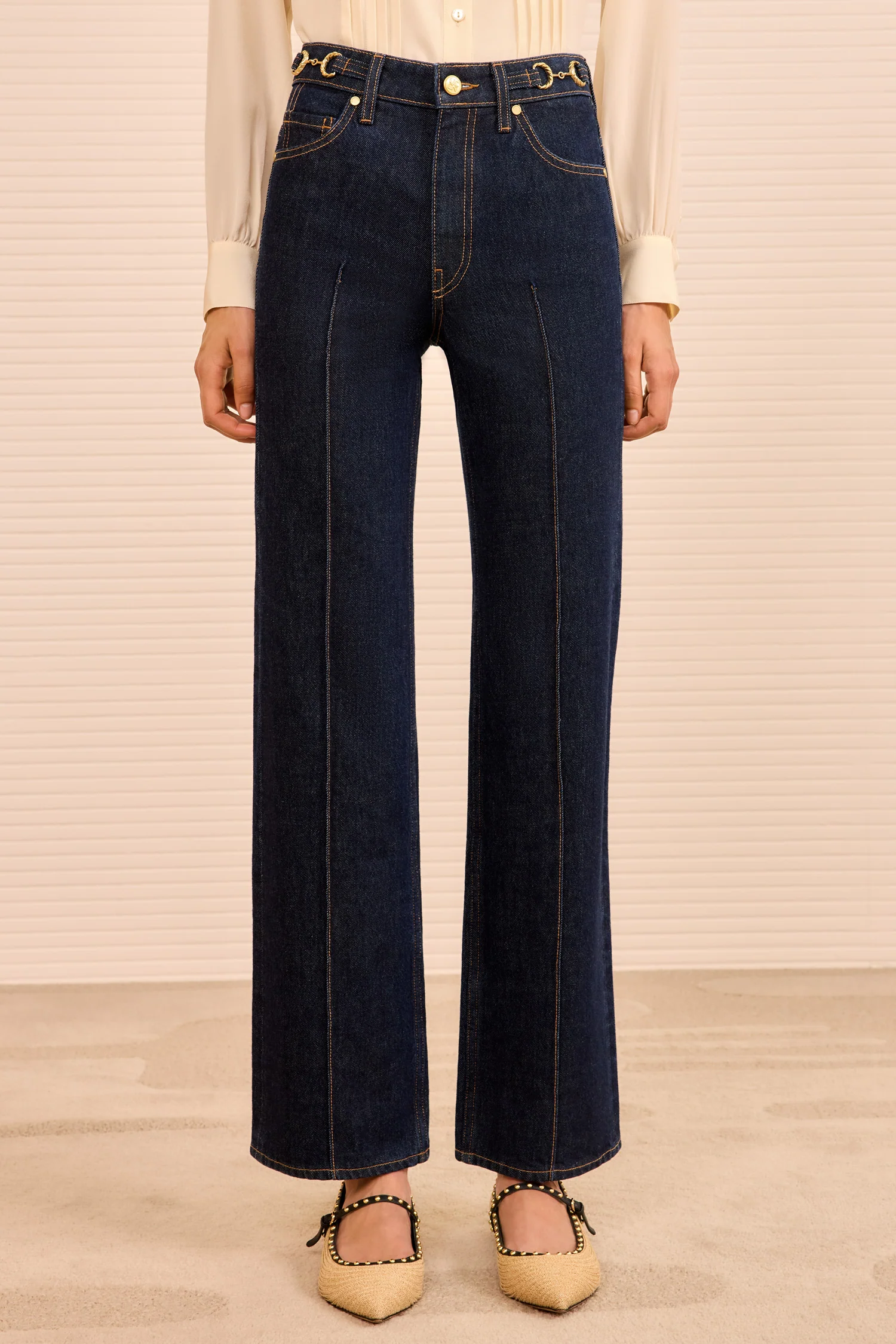 The Agatha Straight Leg Pintuck Jean - Tigris - Image 3