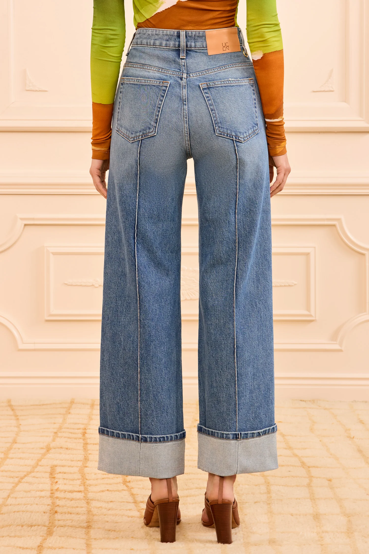 The Genevieve Stretch Pintuck Jean - Danube - Image 6