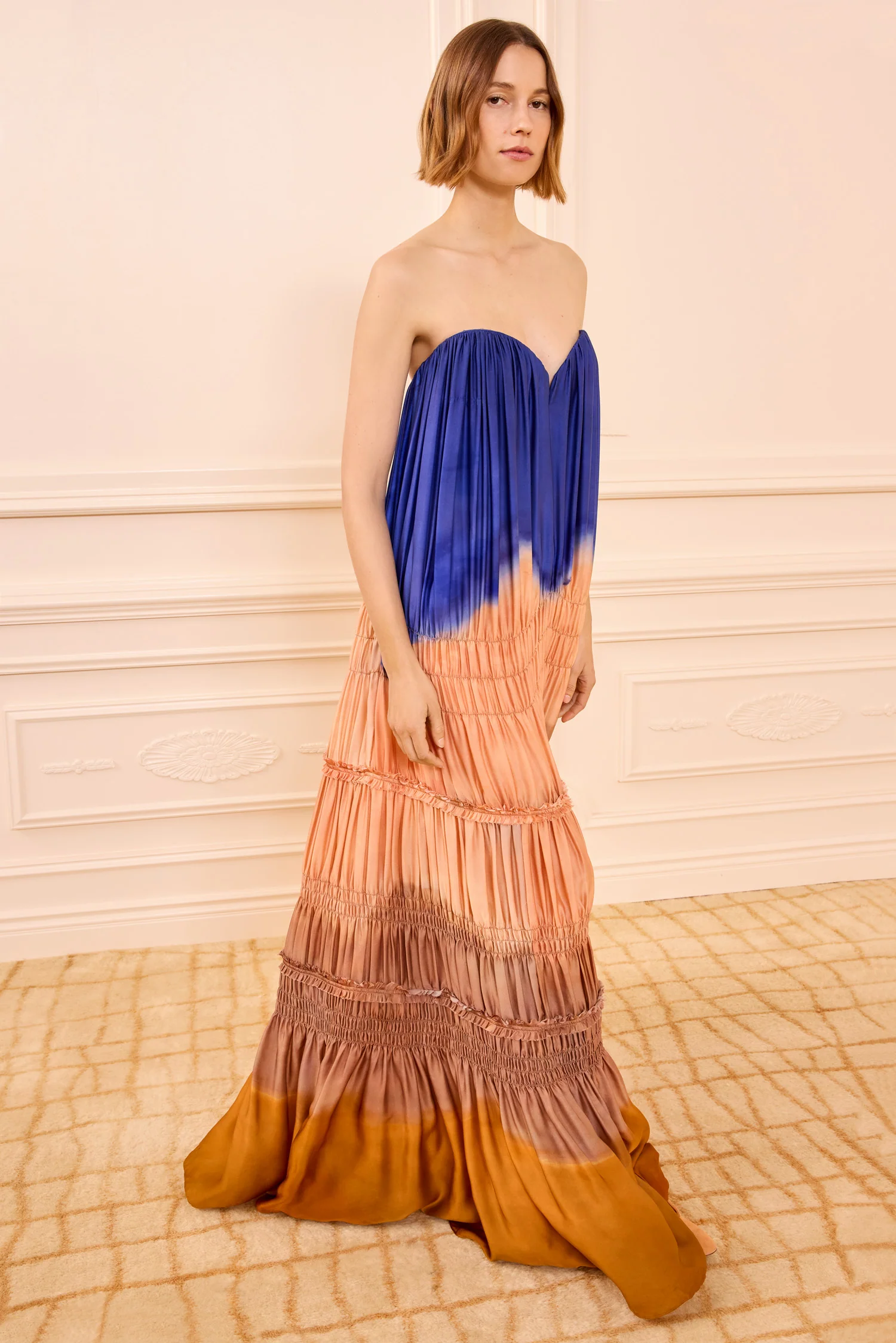 Veil Strapless Silk Gown - Moontide - Image 2