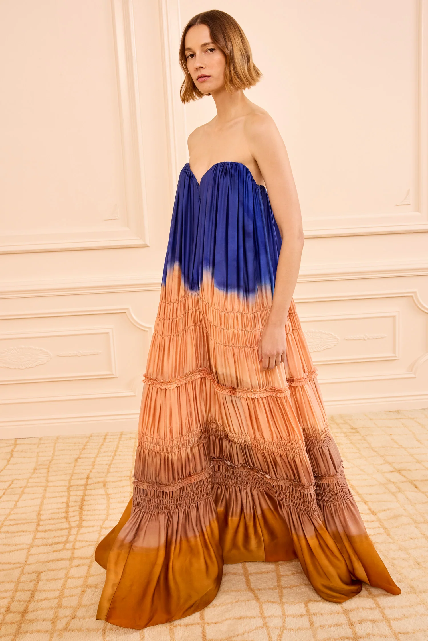 Veil Strapless Silk Gown - Moontide - Image 4