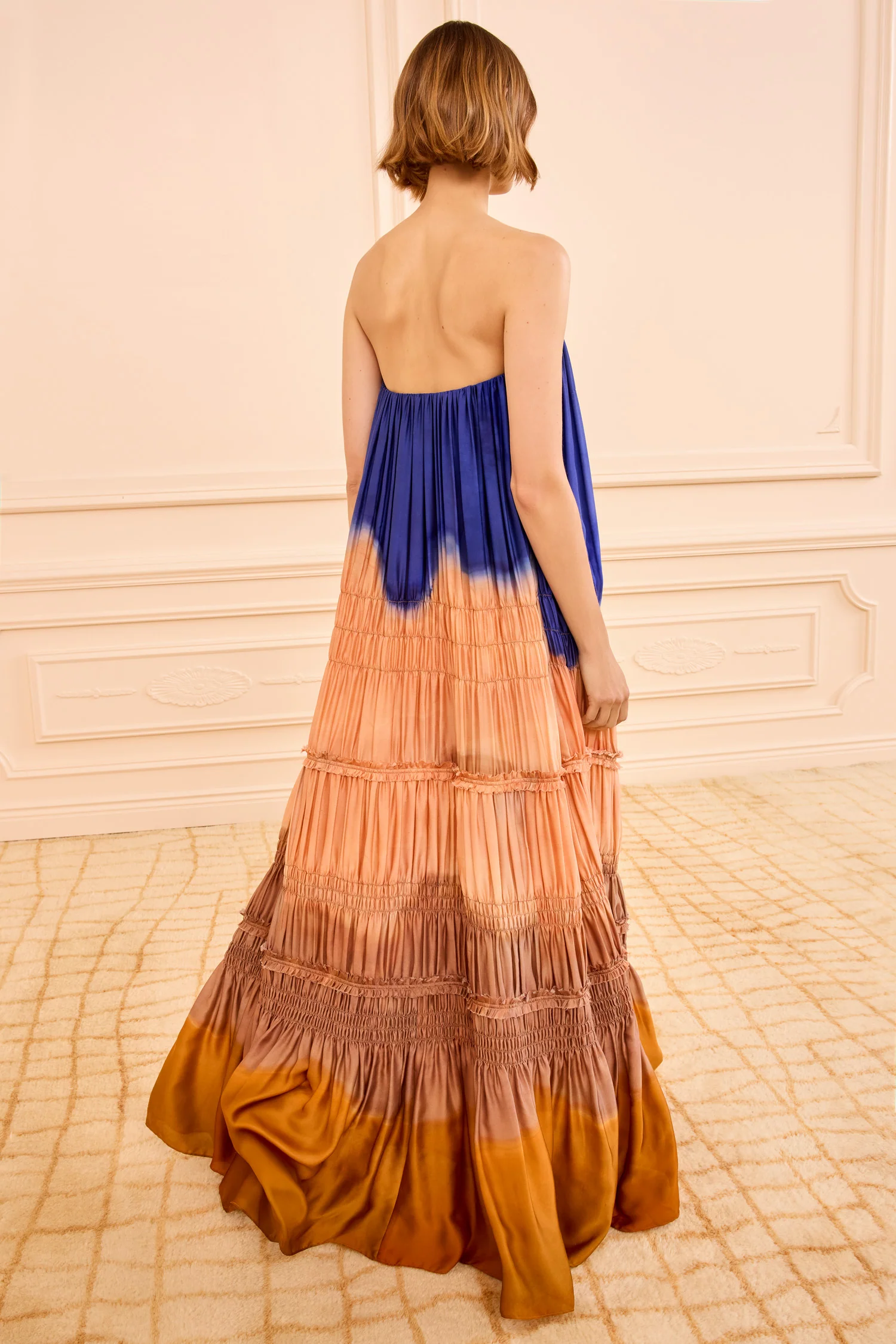 Veil Strapless Silk Gown - Moontide - Image 5