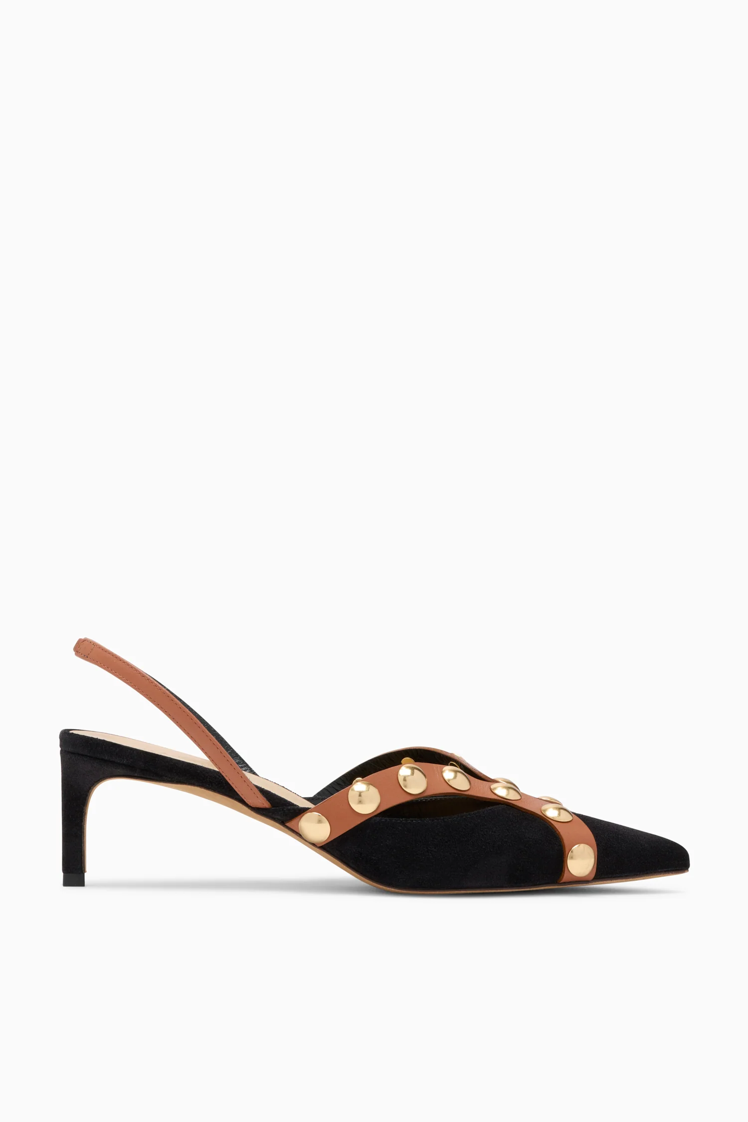 Vendome Studded Kitten Heel - Noir Mixte