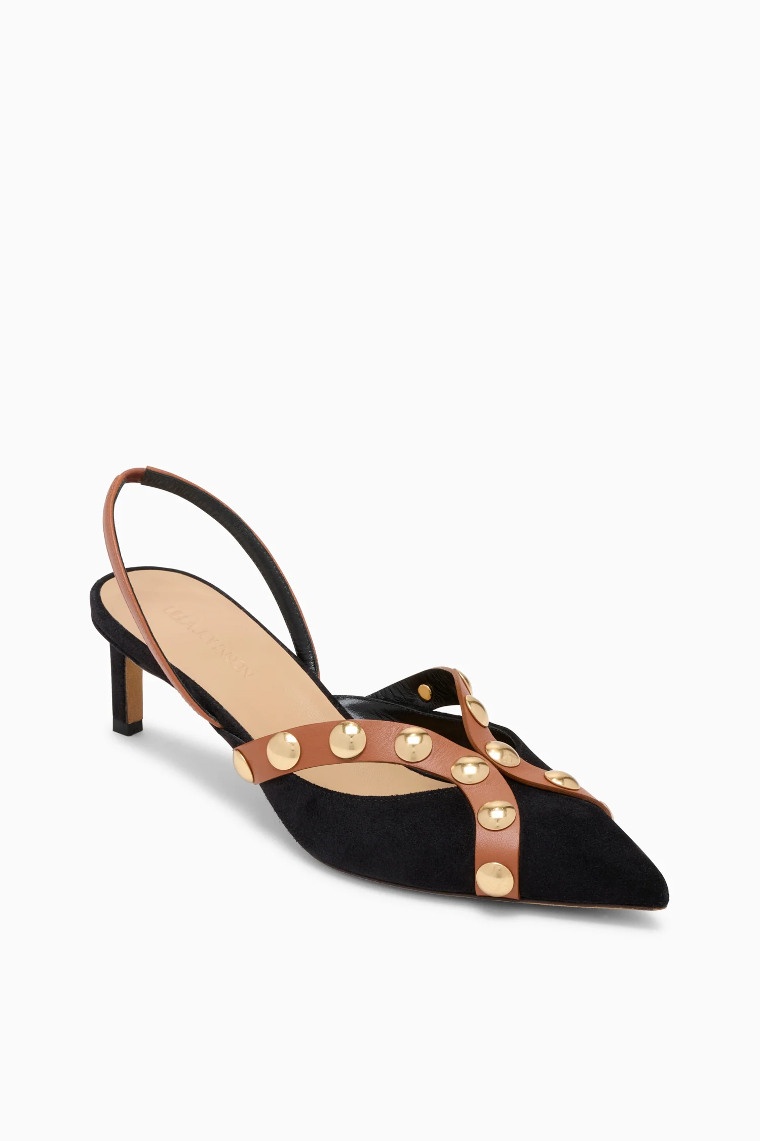 Vendome Studded Kitten Heel - Noir Mixte - Image 3