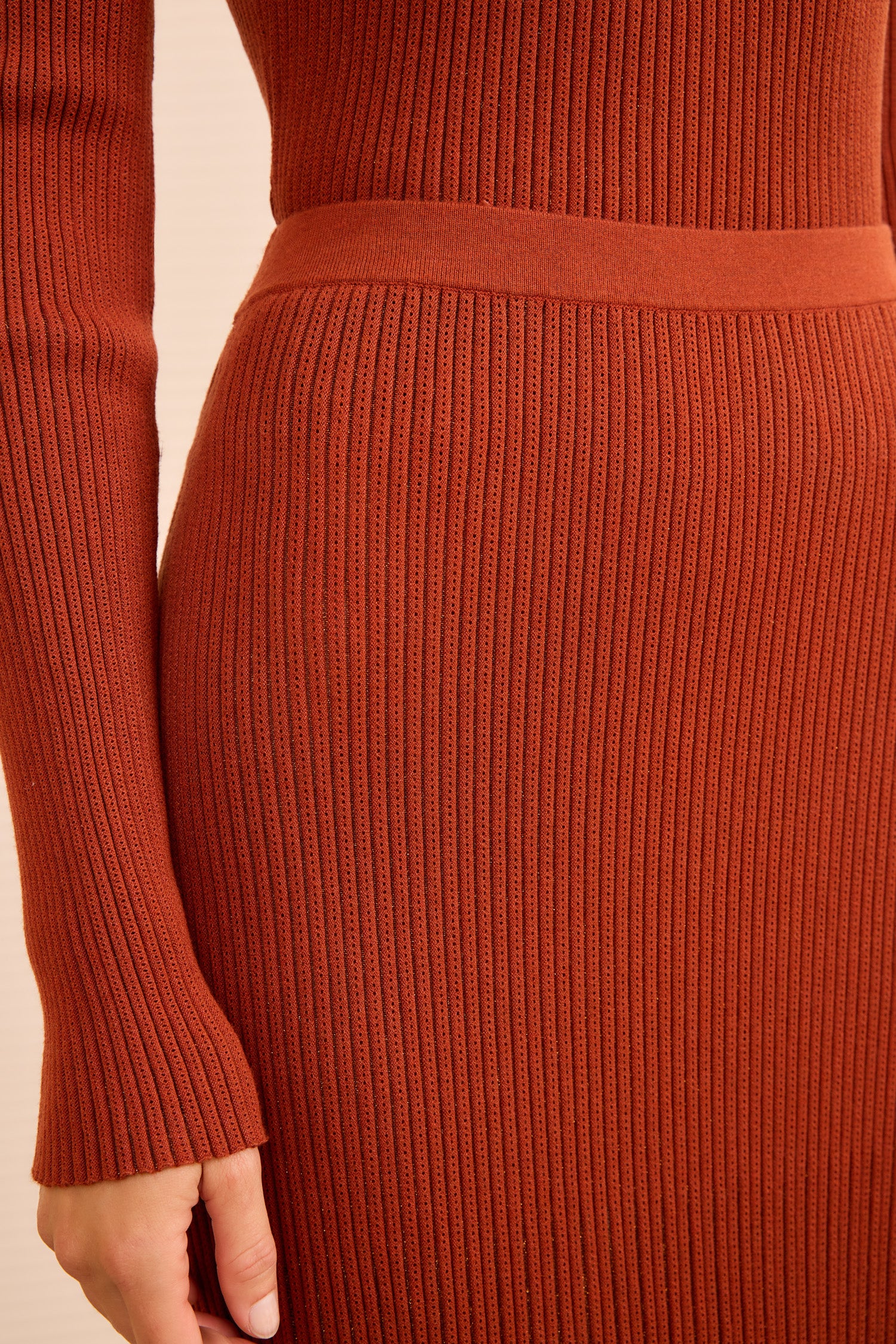 Vera Midi Skirt - Copper - Image 4