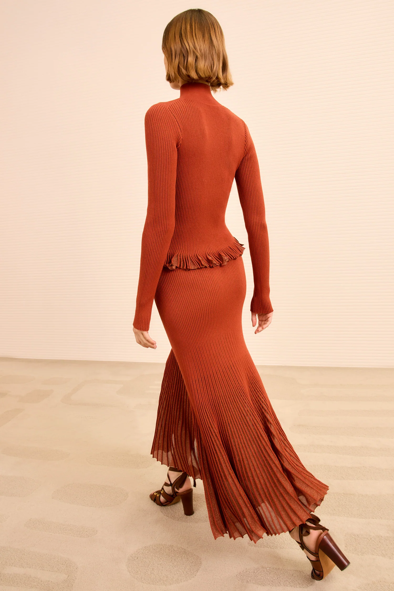Vera Midi Skirt - Copper - Image 6