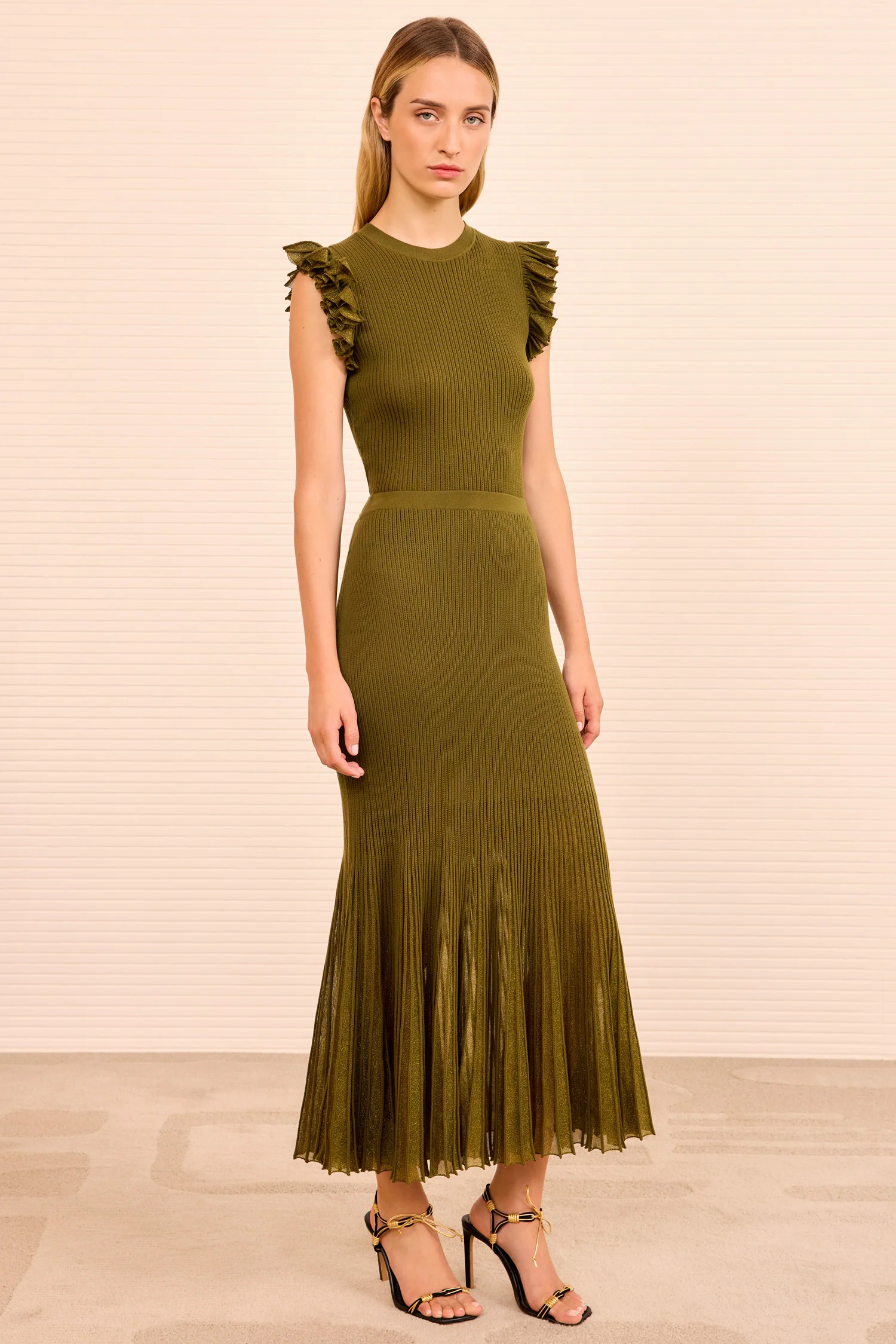 Vera Midi Skirt - Olive