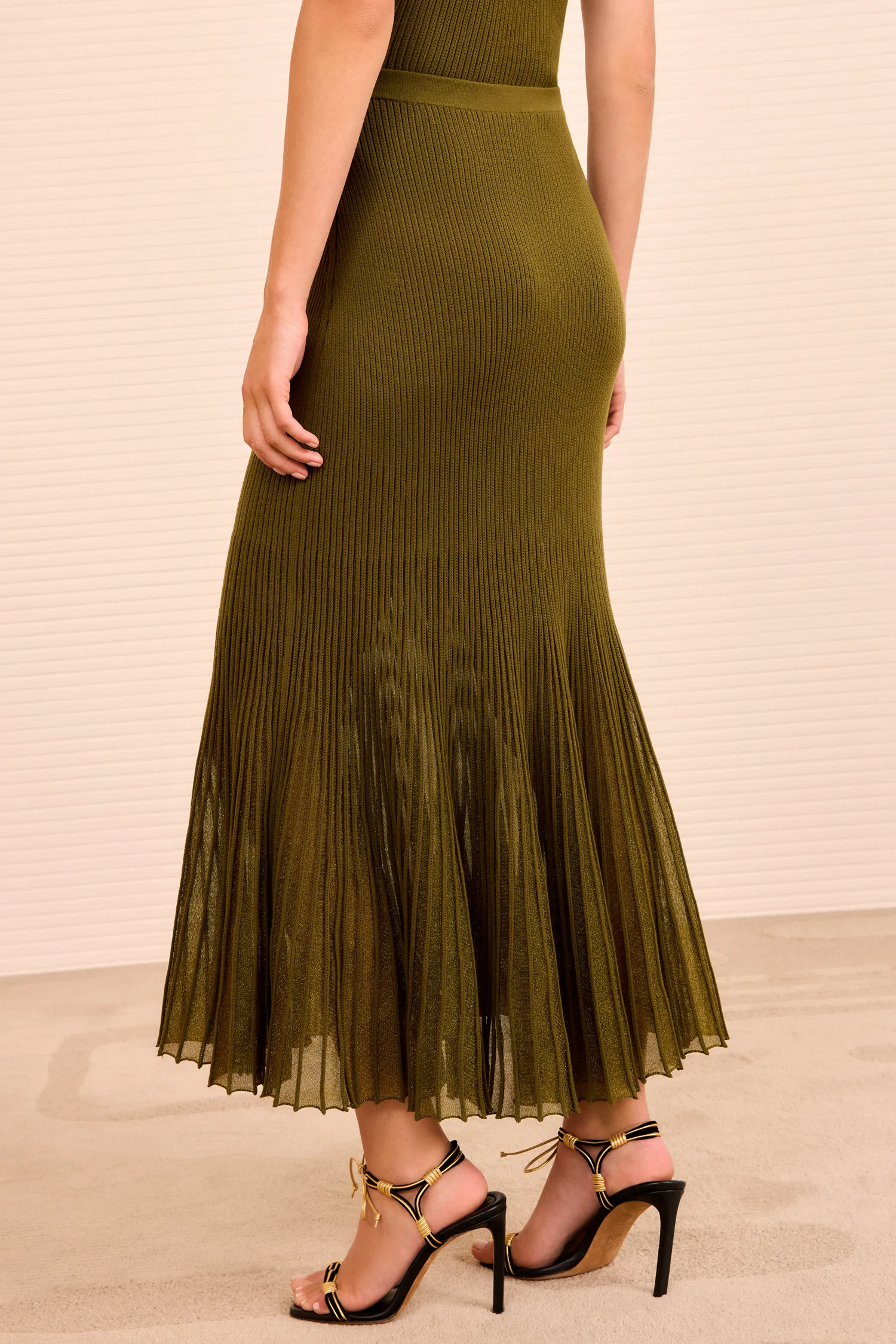 Vera Midi Skirt - Olive - Image 5
