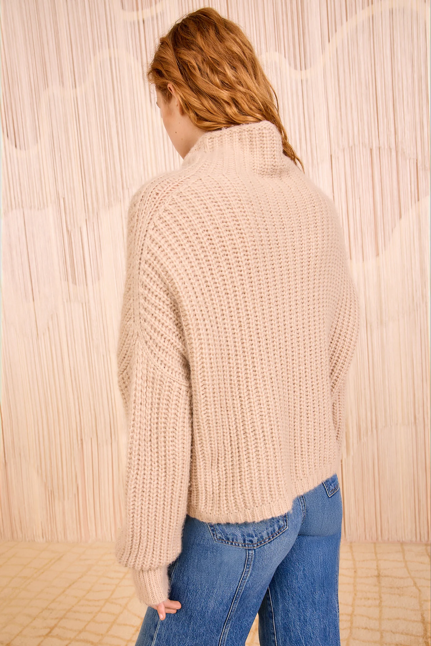 Veron Alpaca Knit Turtleneck - Dune - Image 4