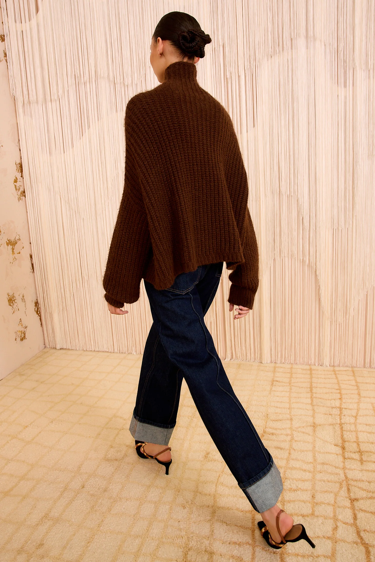 Veron Alpaca Knit Turtleneck - Walnut - Image 4