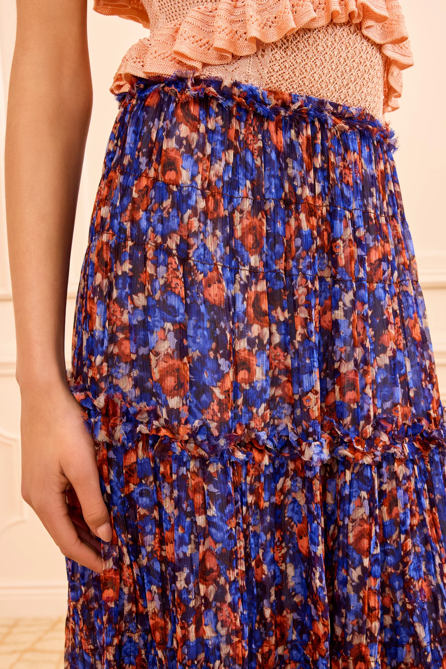 Virginie Silk Skirt - Violet - Image 3