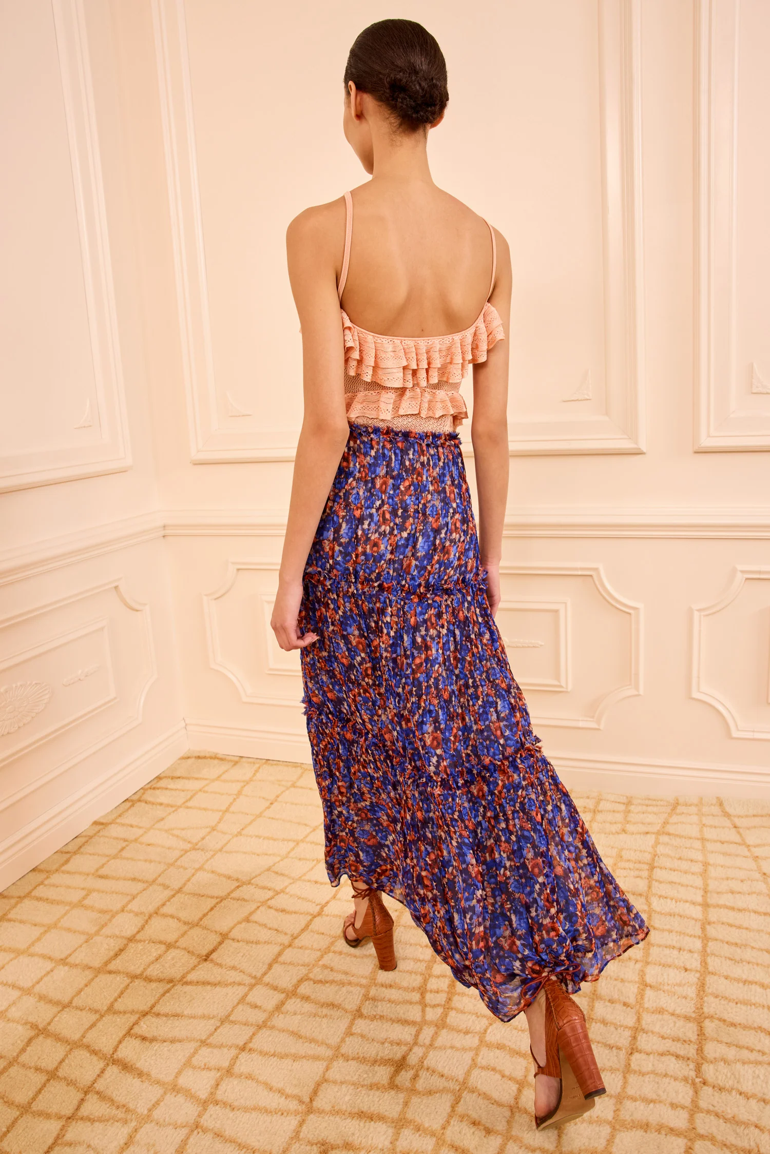 Virginie Silk Skirt - Violet - Image 4